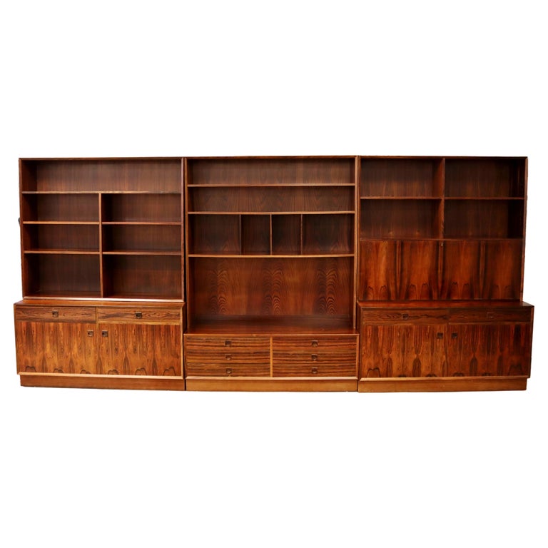 Mid Century Modern Scandinavian Danish, Modern Bookcase Wall Unit