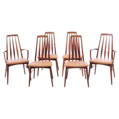 Vintage Mid-Century Modern Scandinavian Danish Set of 4 Chairs and 2 Armchairs