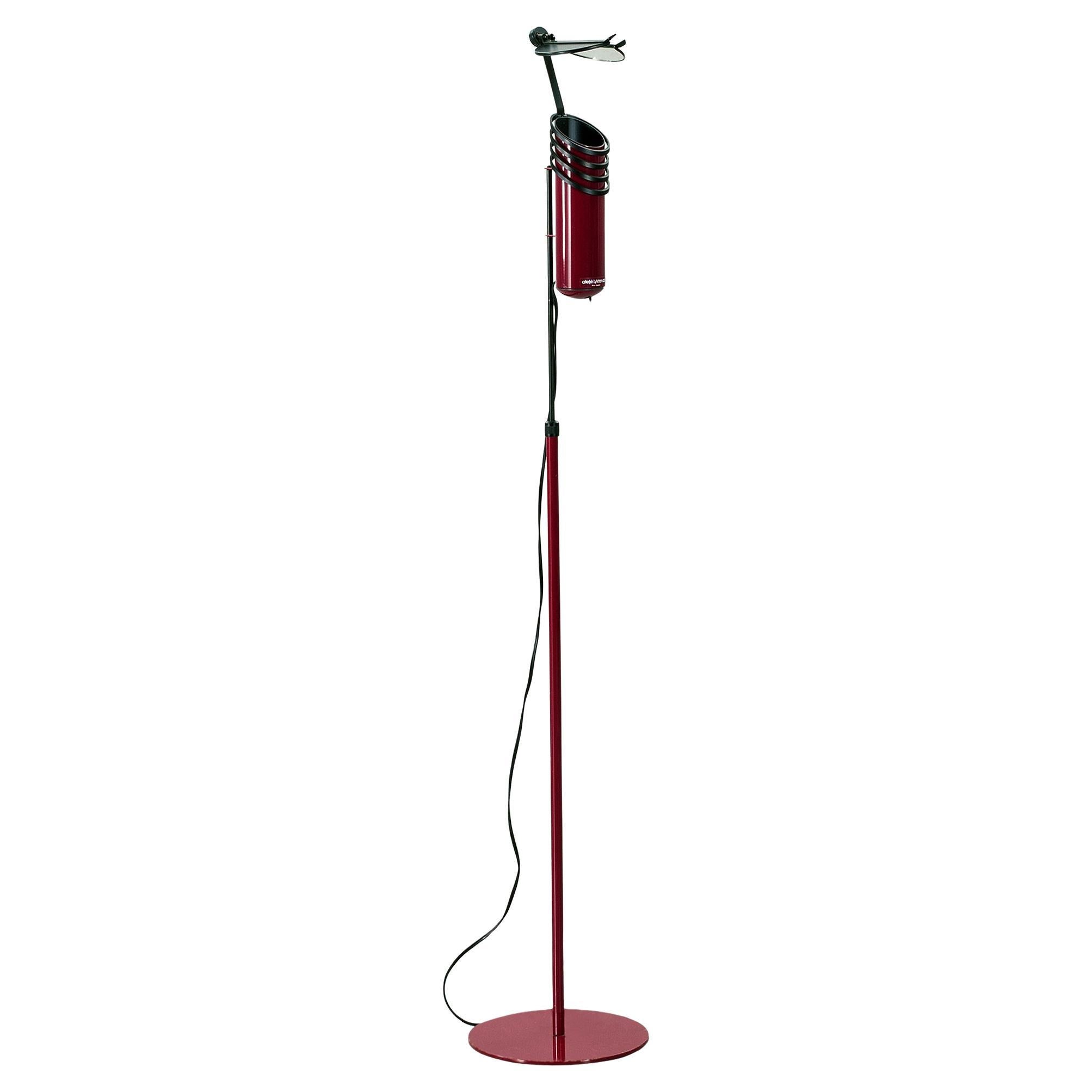 Mid-Century Modern Scandinavian Design Adjustable Reflector Floor Lamp For Sale