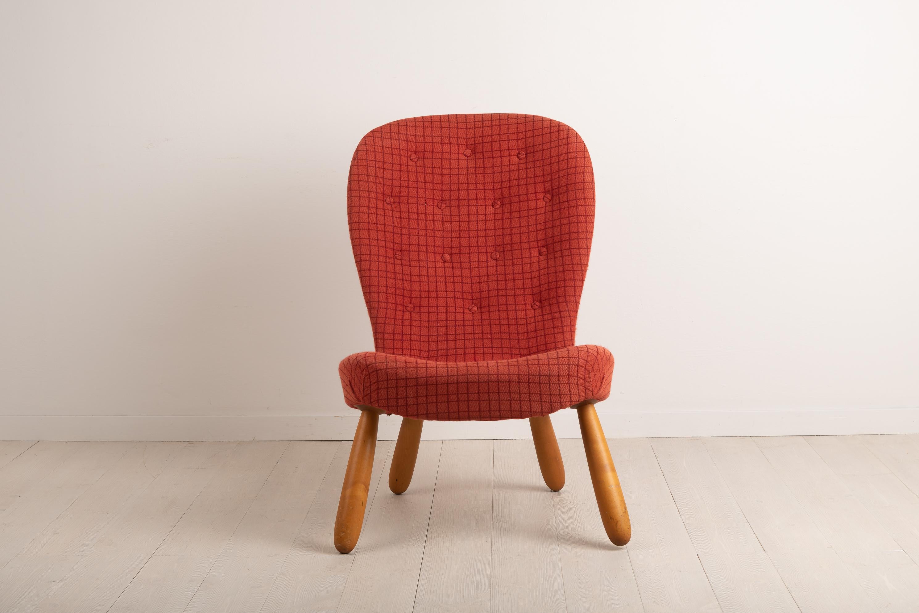 Danish Mid-Century Modern Scandinavian Design Clam Chair