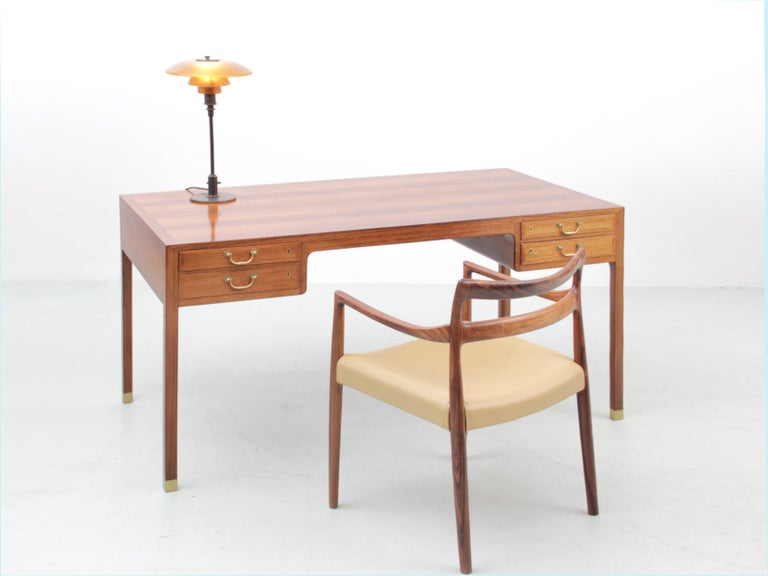 Mid century modern scandinavian Desk designed by Ole Wanscher for AJ Iversen For Sale 9