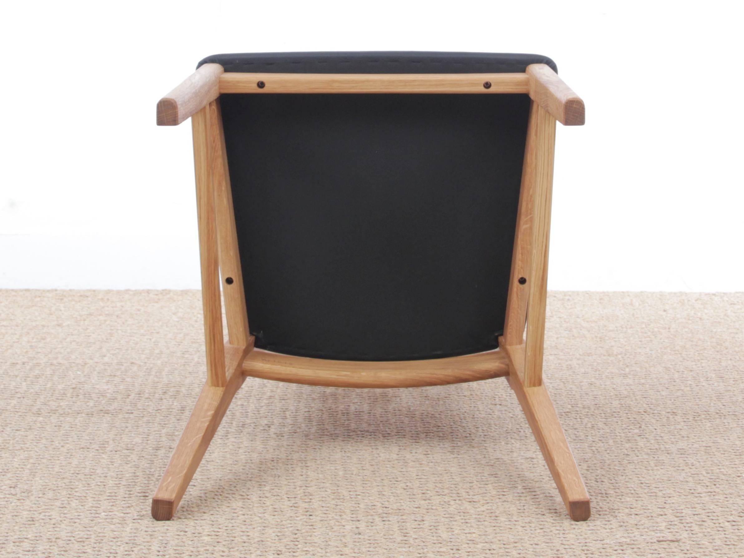 Oak Mid-Century Modern Scandinavian Dining Chair Model Eva by Niels Koefoed For Sale