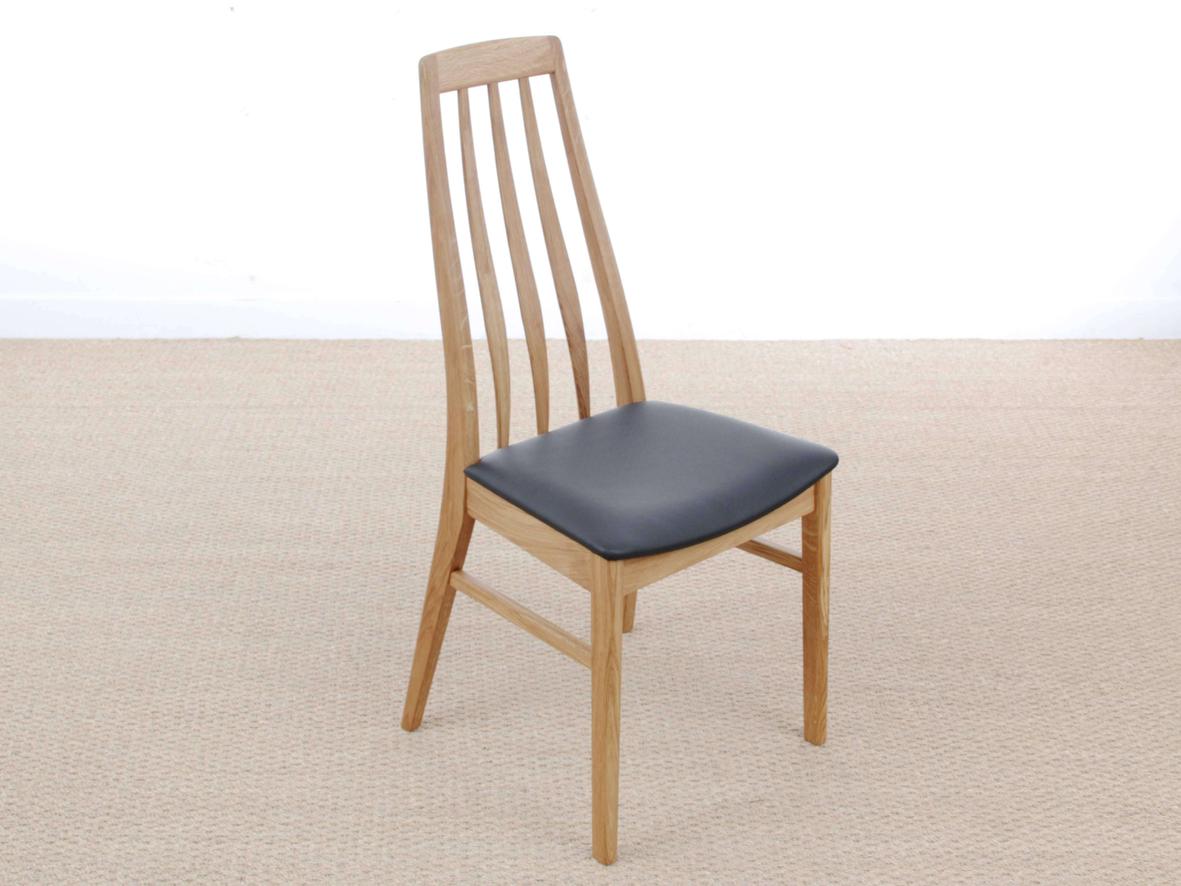 Sedia da pranzo scandinava moderna di metà secolo Model Eva di Niels Koefoed in vendita 3