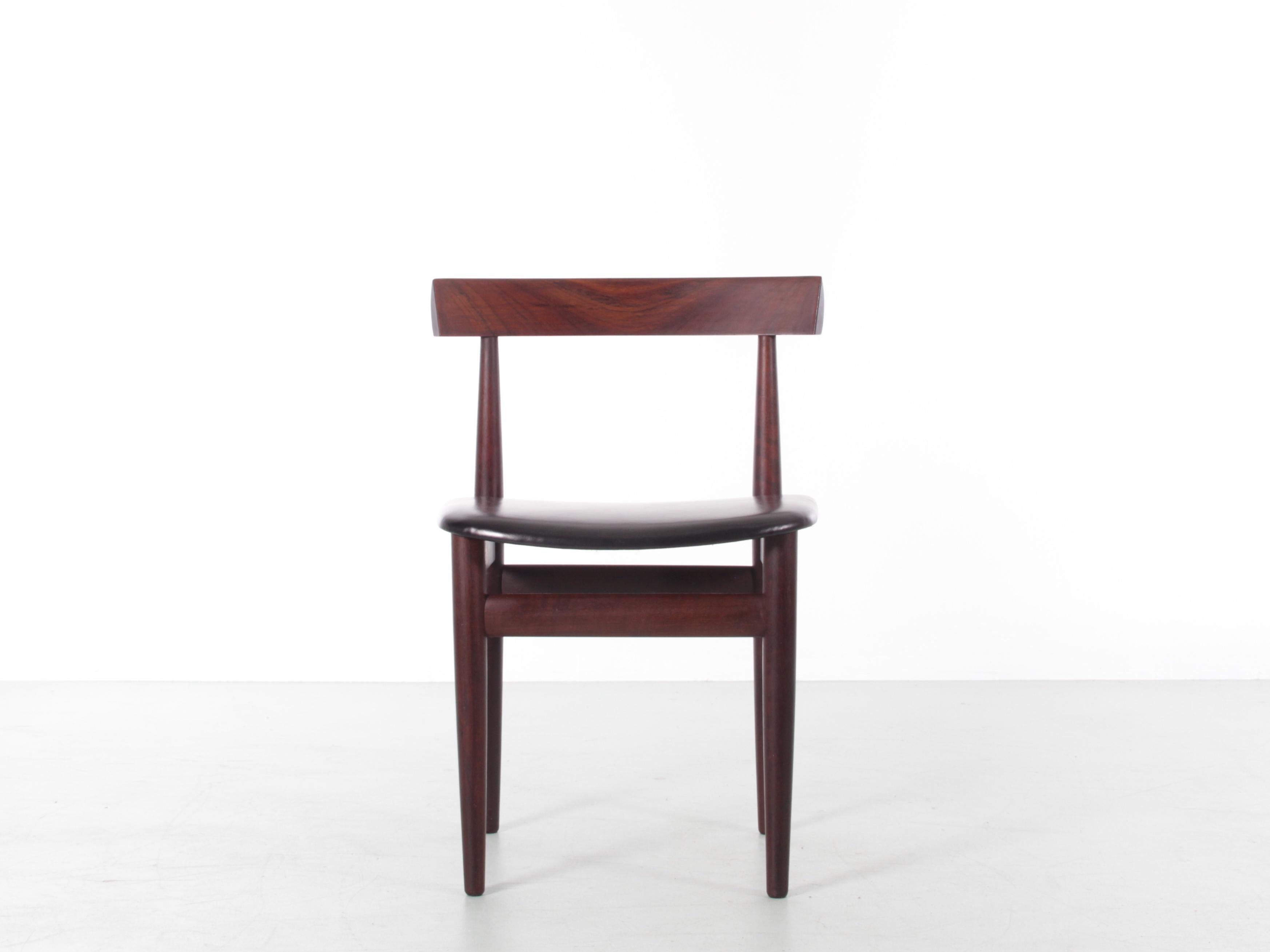 Mid-20th Century Mid-Century Modern Scandinavian Dining Set in Rosewood by Olsen with 6 Chairs
