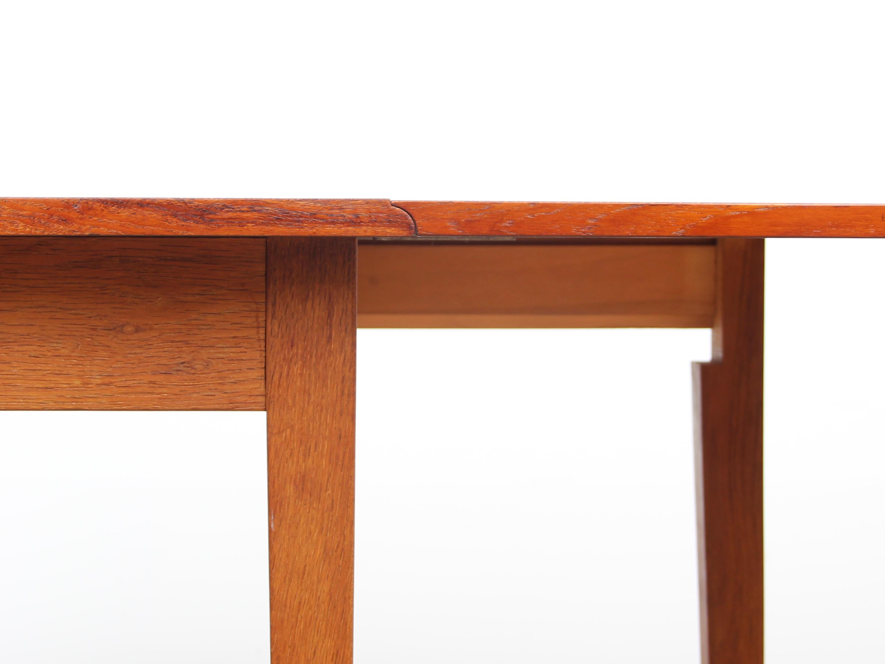 Mid-Century Modern Scandinavian Dining Table Flap Table in Teak and Oak for 2-6 7