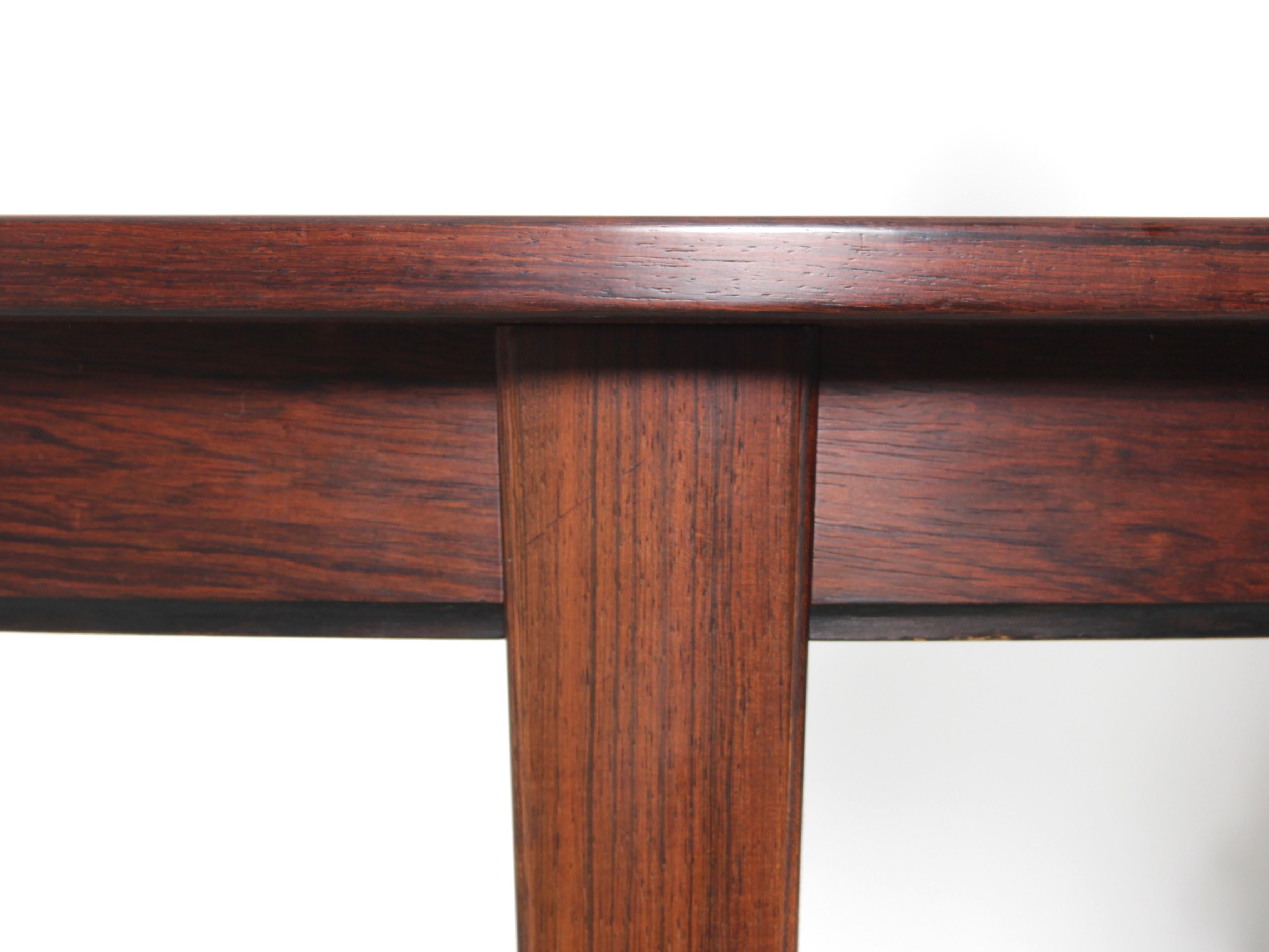 Mid-Century Modern Scandinavian Dining Table in Rosewood with 3 Extra Leaves 5