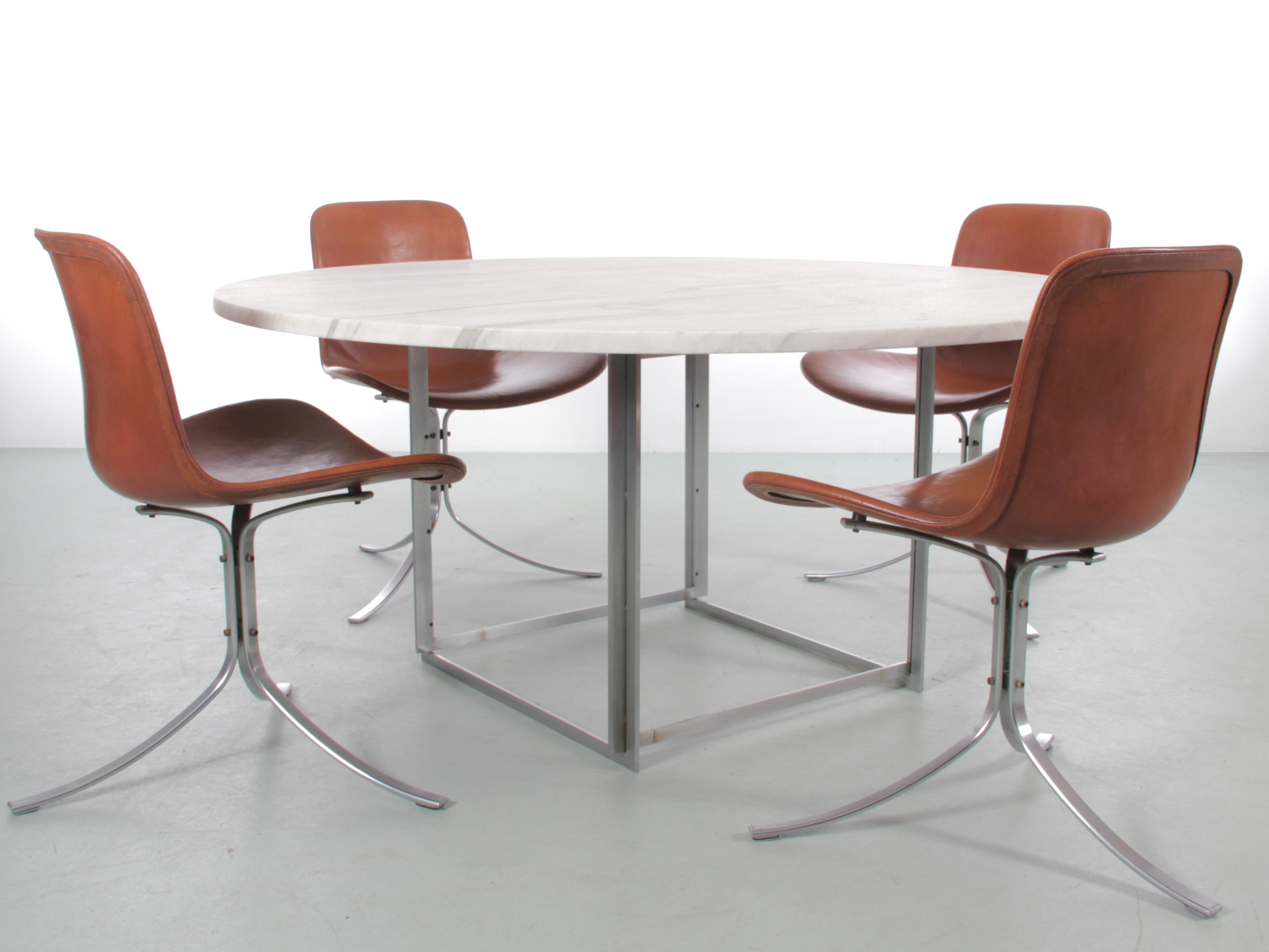 Mid-Century Modern scandinavian dining table PK-54 with extensions In Good Condition For Sale In Courbevoie, FR