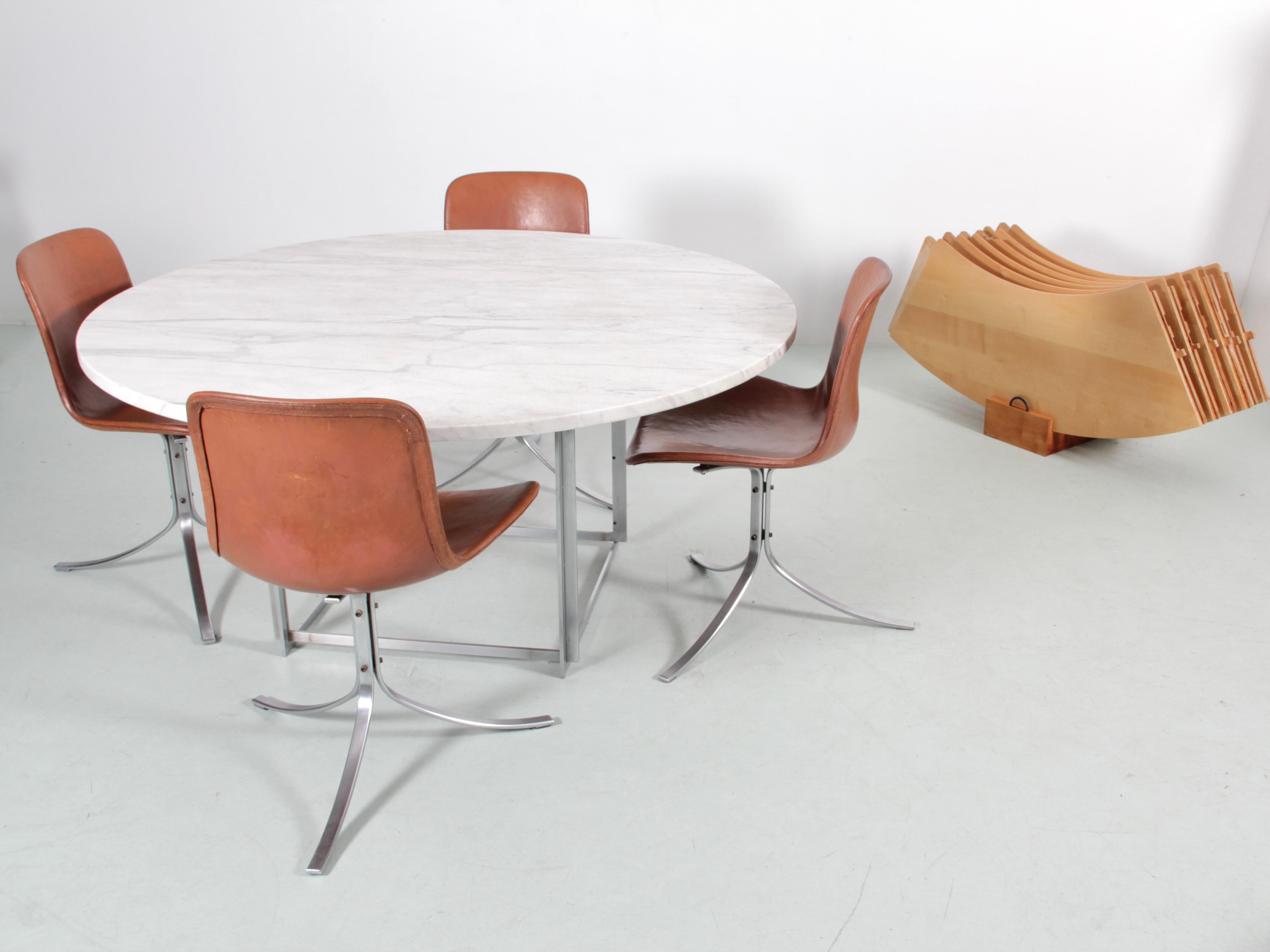 Mid-Century Modern scandinavian dining table PK-54 with extensions For Sale 1