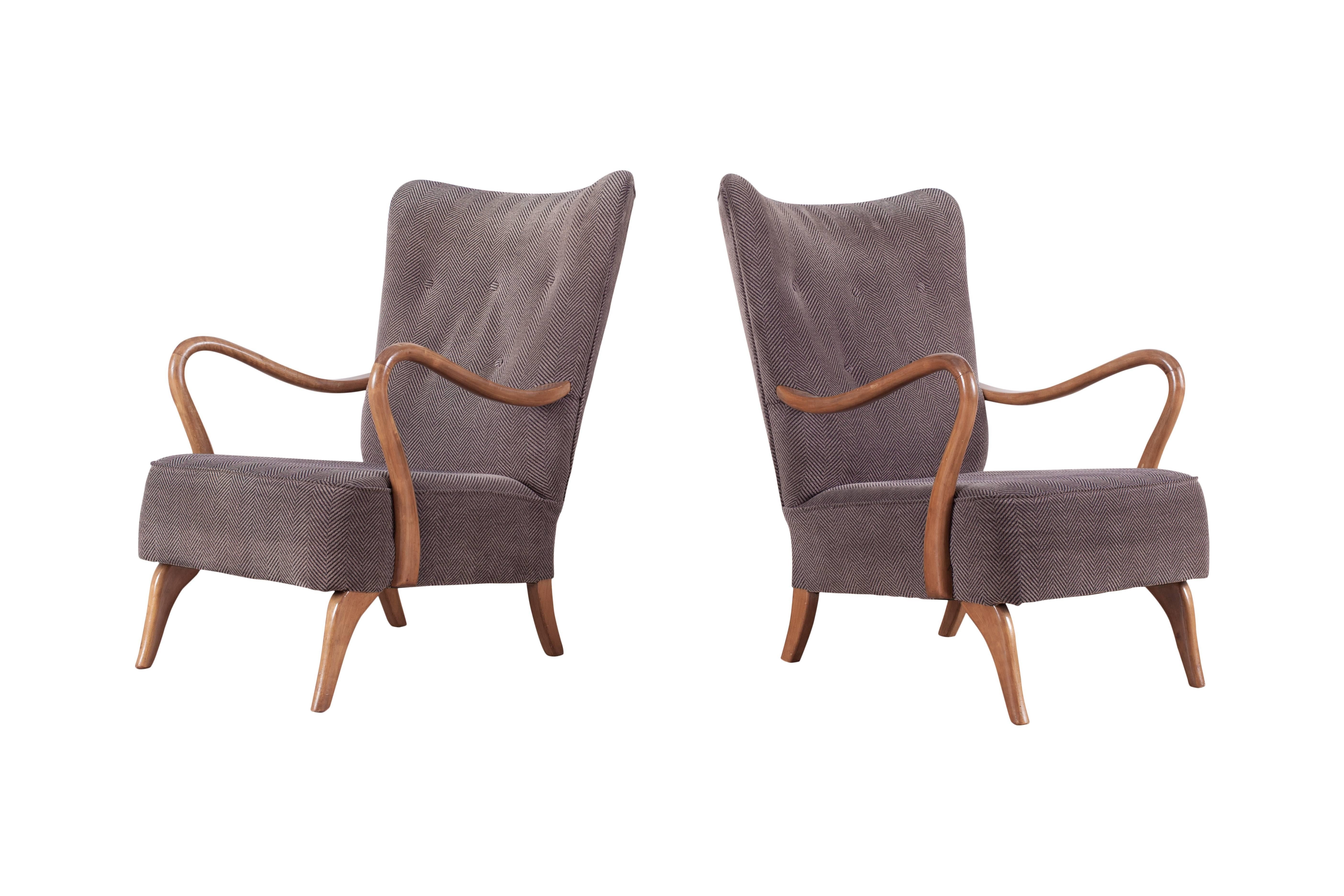 European Mid-century modern Scandinavian Easy Chairs from the 1950s