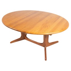 Table de salle à manger scandinave à rallonge moderne du milieu du siècle dernier