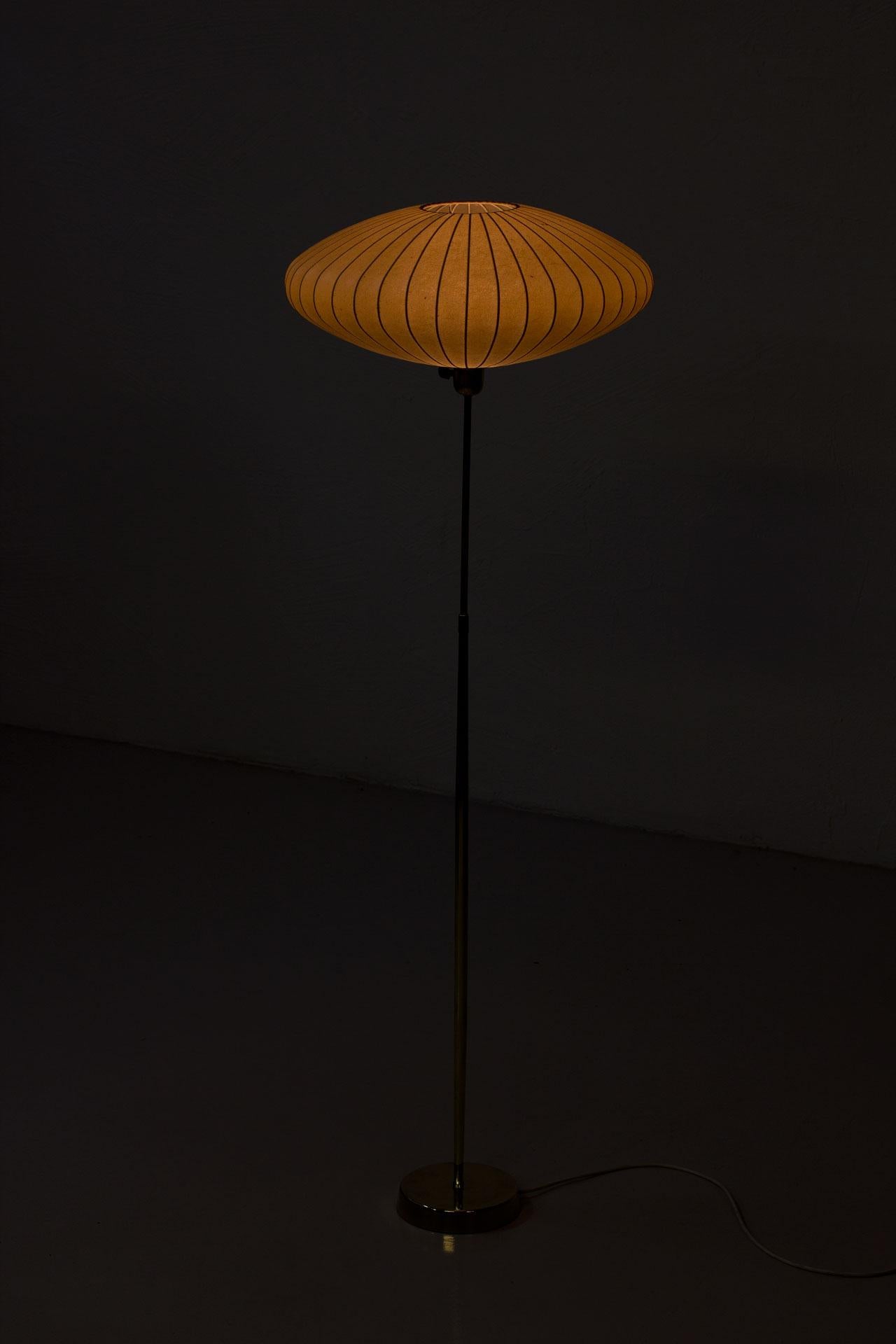 Mid-Century Modern Scandinavian Floor Lamp in Brass and Cocoon by ASEA, Sweden 5