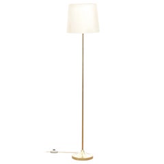 Mid-Century Modern Scandinavian Floor Lamp in Brass