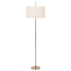Mid-Century Modern Scandinavian Floor Lamp in Brass