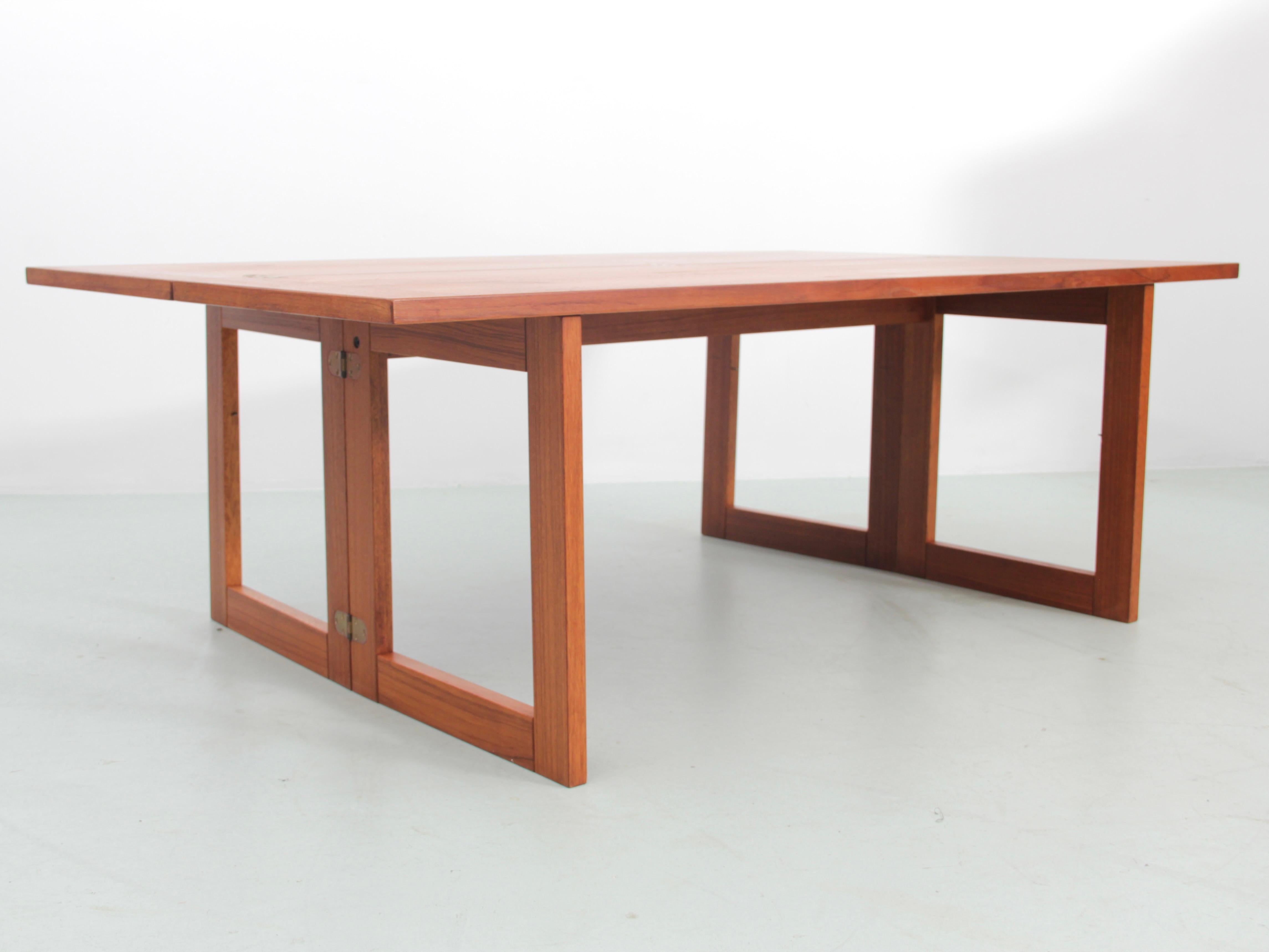 Scandinavian Modern Mid-Century Modern scandinavian folding coffee table in teak For Sale