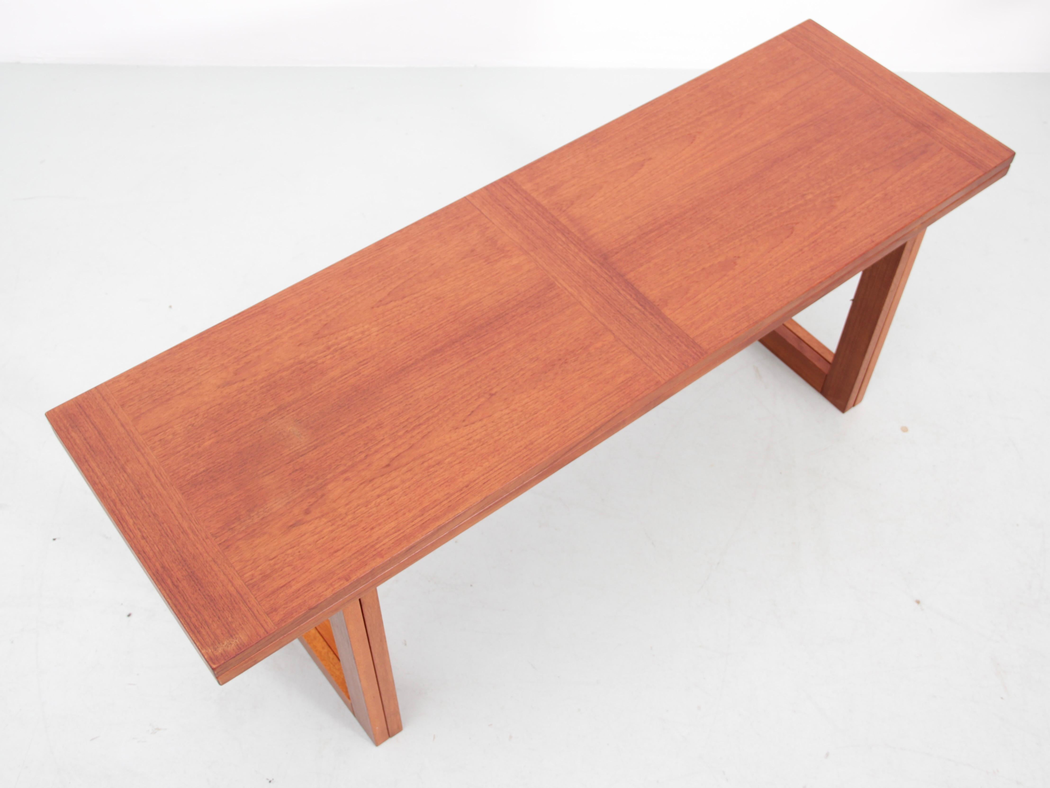 Mid-Century Modern scandinavian folding coffee table in teak In Good Condition For Sale In Courbevoie, FR