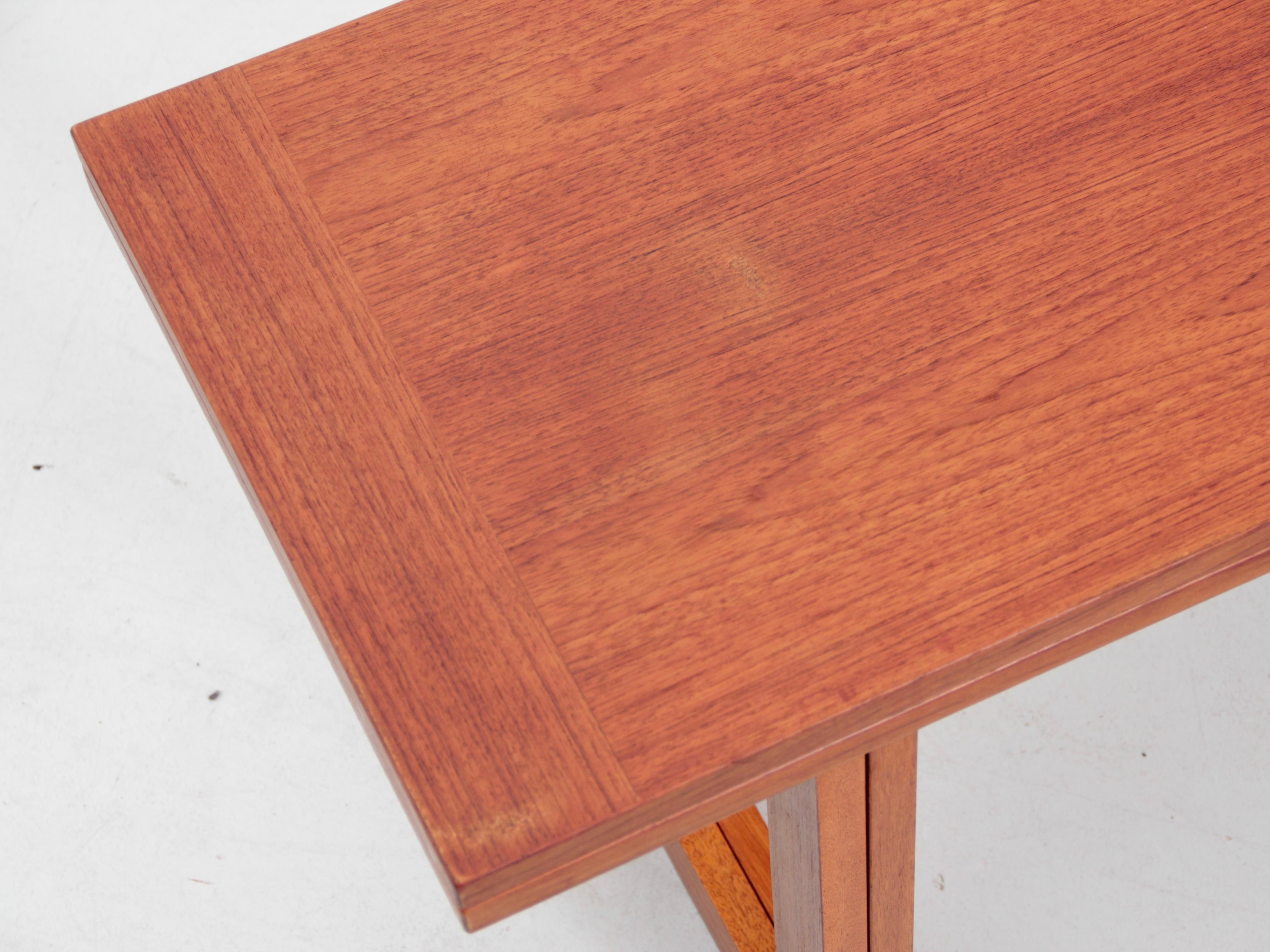 Teak Mid-Century Modern scandinavian folding coffee table in teak For Sale