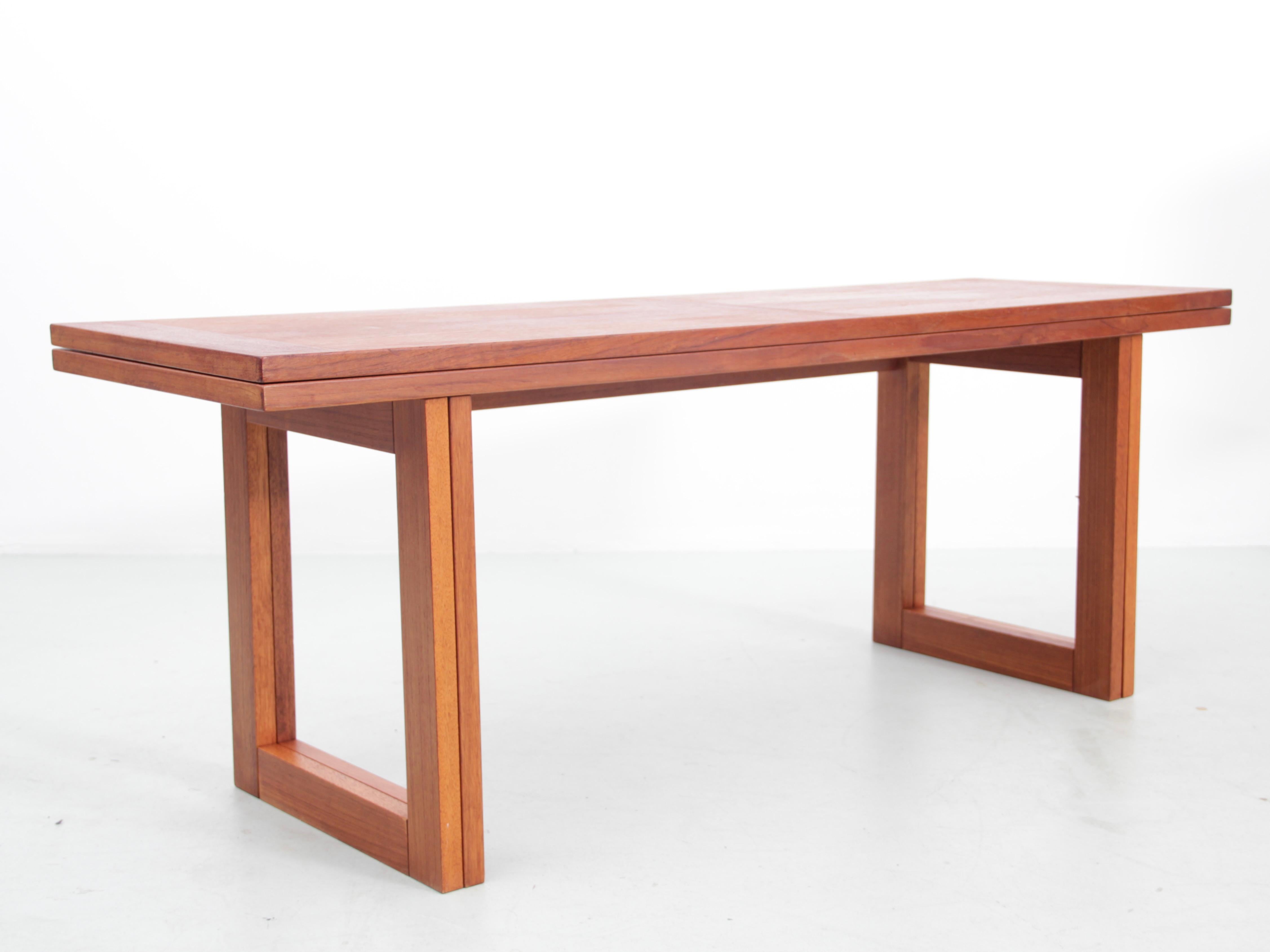 Mid-Century Modern scandinavian folding coffee table in teak For Sale 2