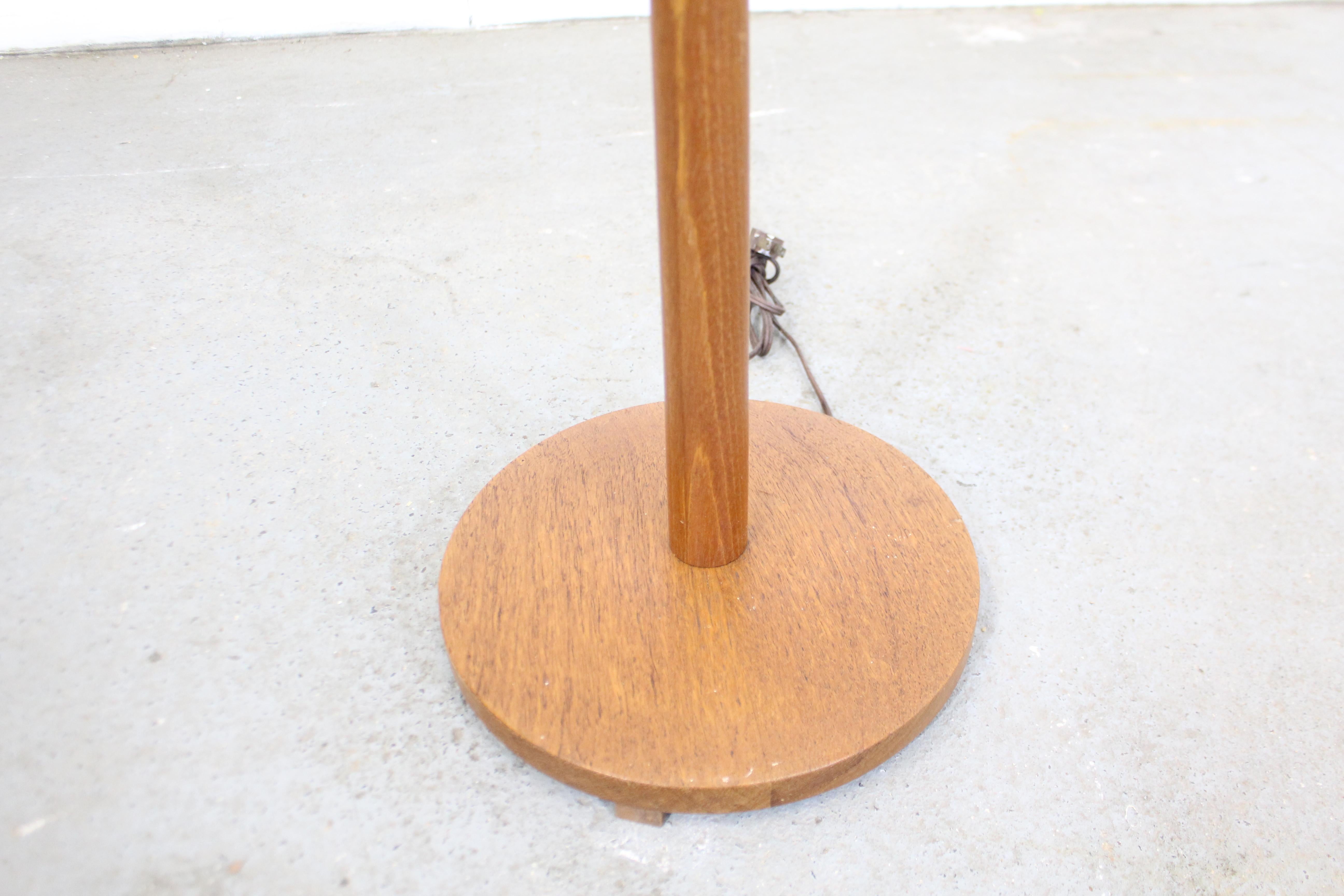 mid century teak floor lamp