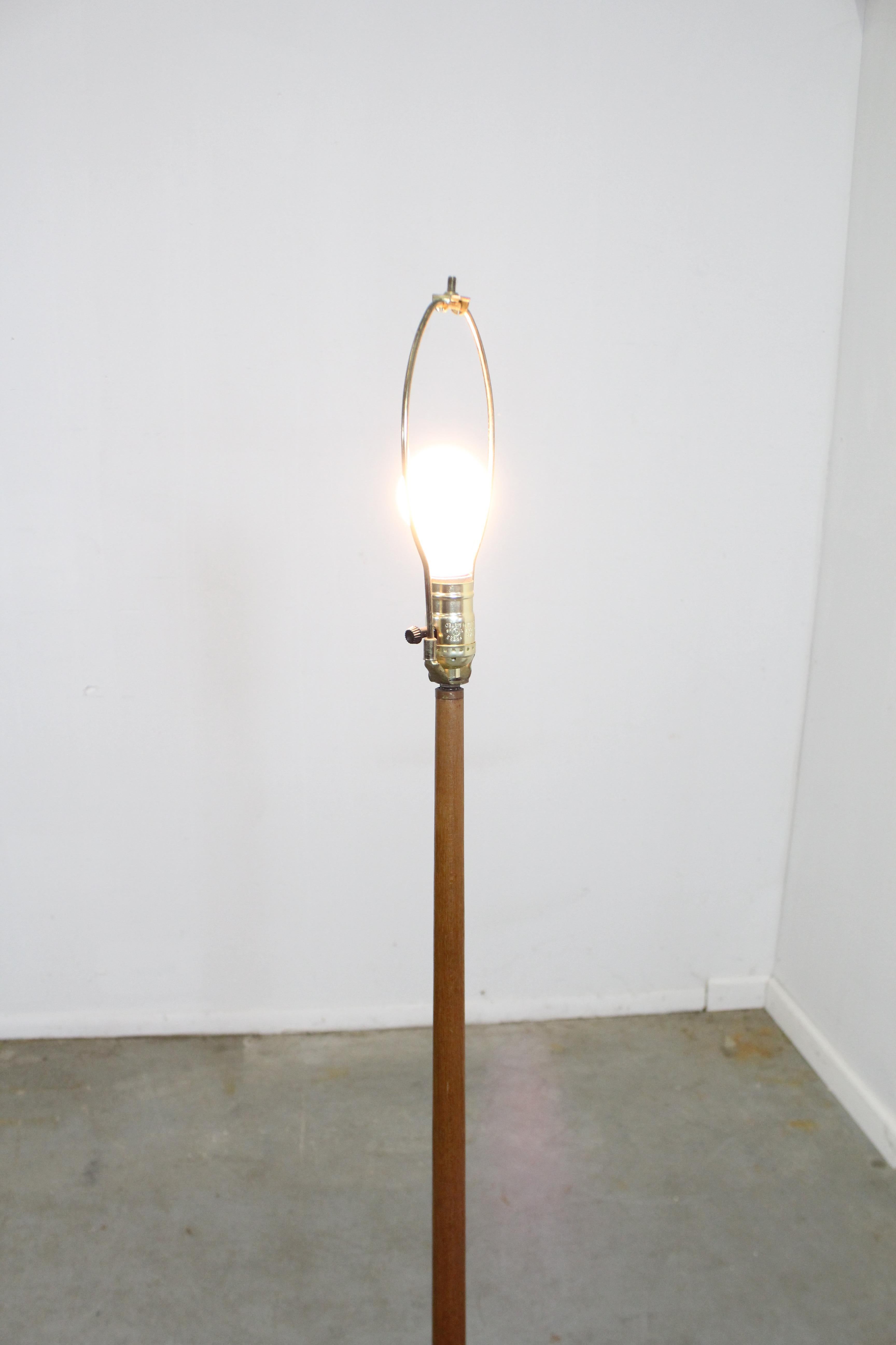 Mid-20th Century Mid-Century Modern Scandinavian George Kovacs Double Shade Teak Floor Lamp