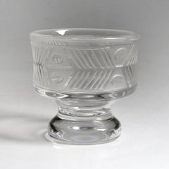 Mid-Century Modern Scandinavian Glass Bowl by Bertil Vallien for Boda Afors