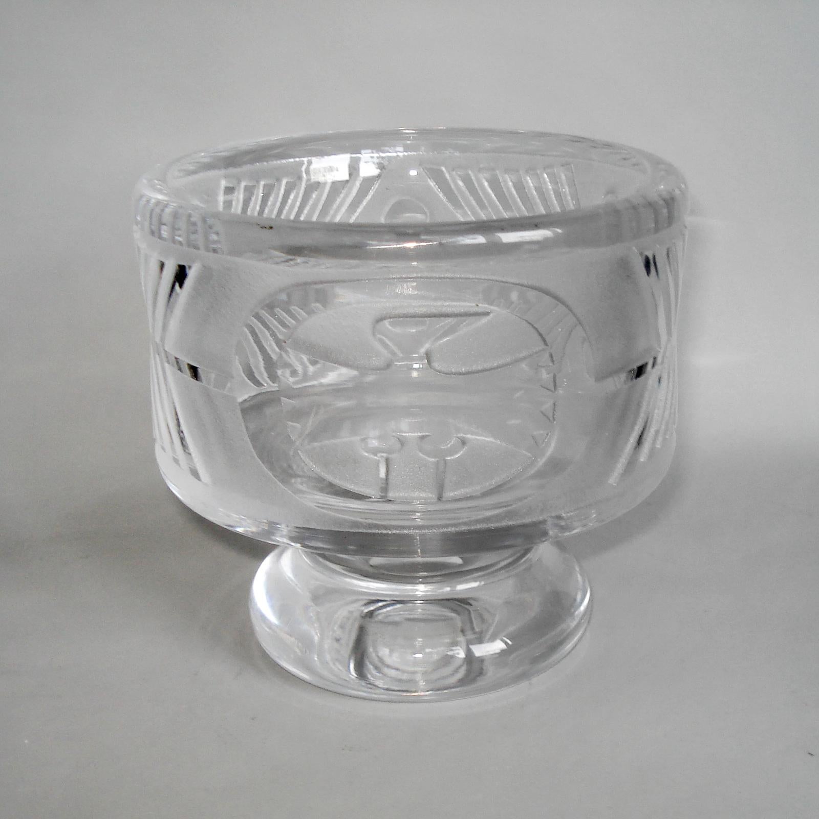 Mid-Century Modern Scandinavian Glass Bowl by Bertil Vallien for Boda Afors In Excellent Condition For Sale In Bochum, NRW