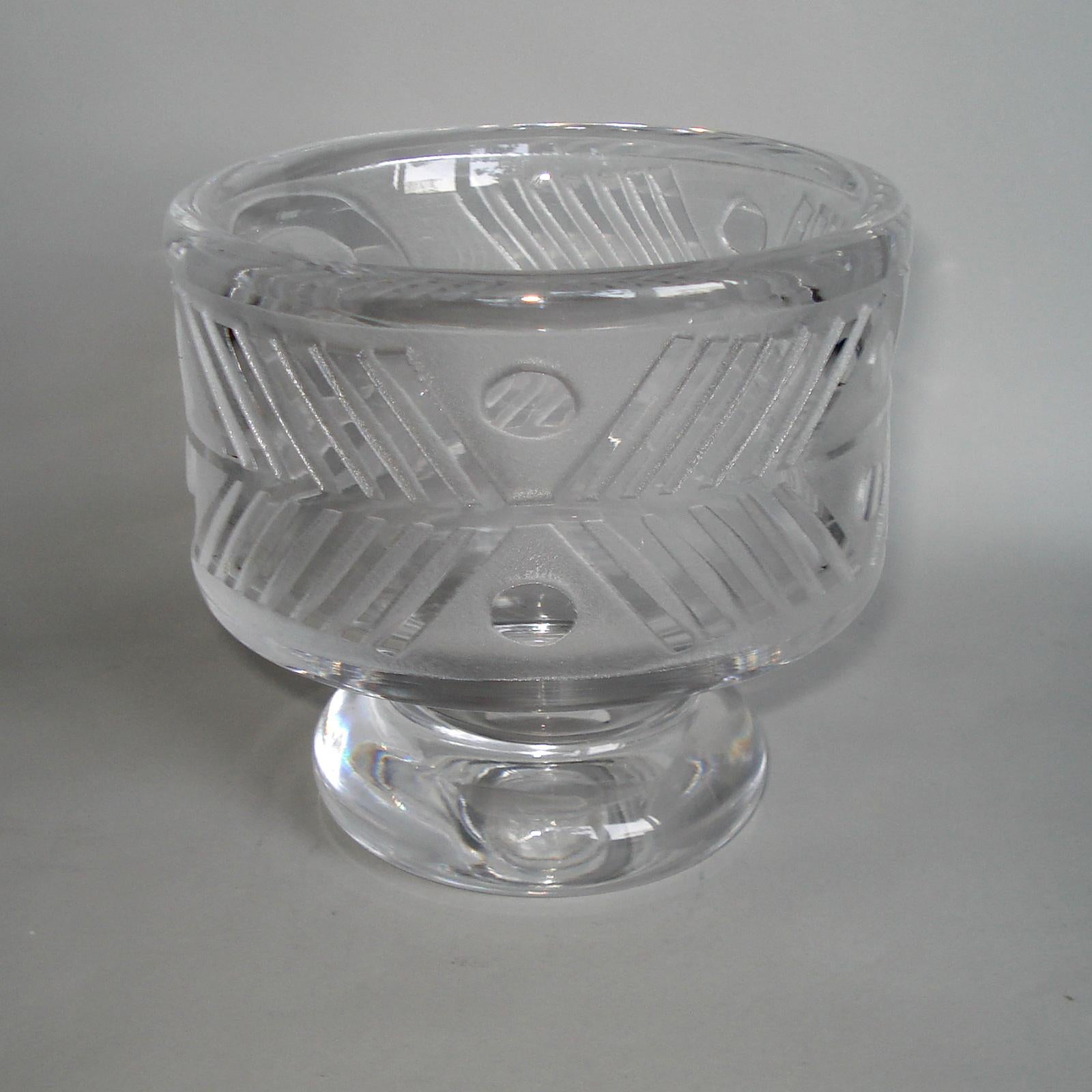 Mid-20th Century Mid-Century Modern Scandinavian Glass Bowl by Bertil Vallien for Boda Afors For Sale