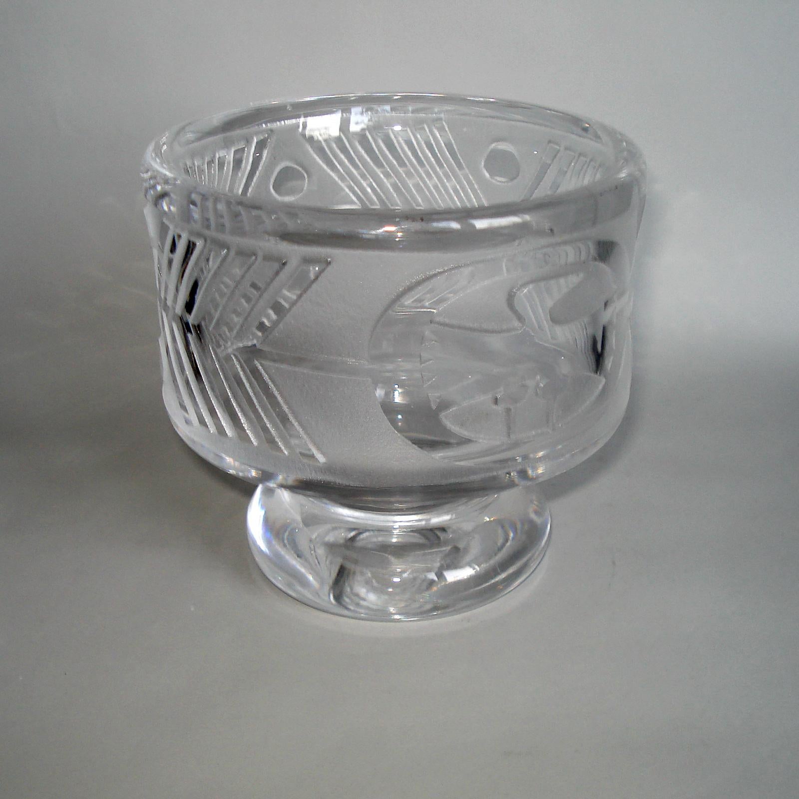 Mid-Century Modern Scandinavian Glass Bowl by Bertil Vallien for Boda Afors For Sale 1