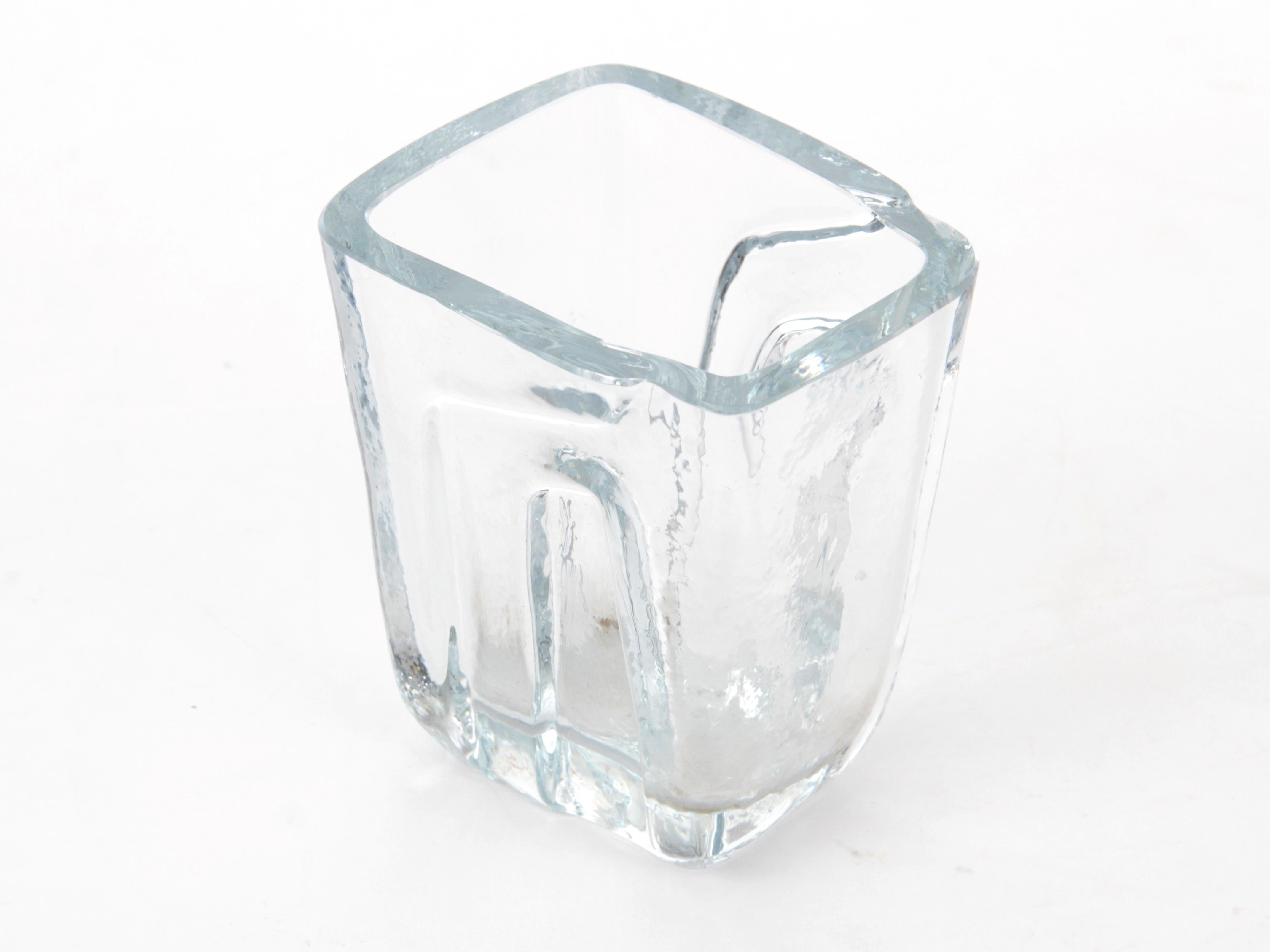 Mid-Century Modern Scandinavian glass vase by Kosta Boda.