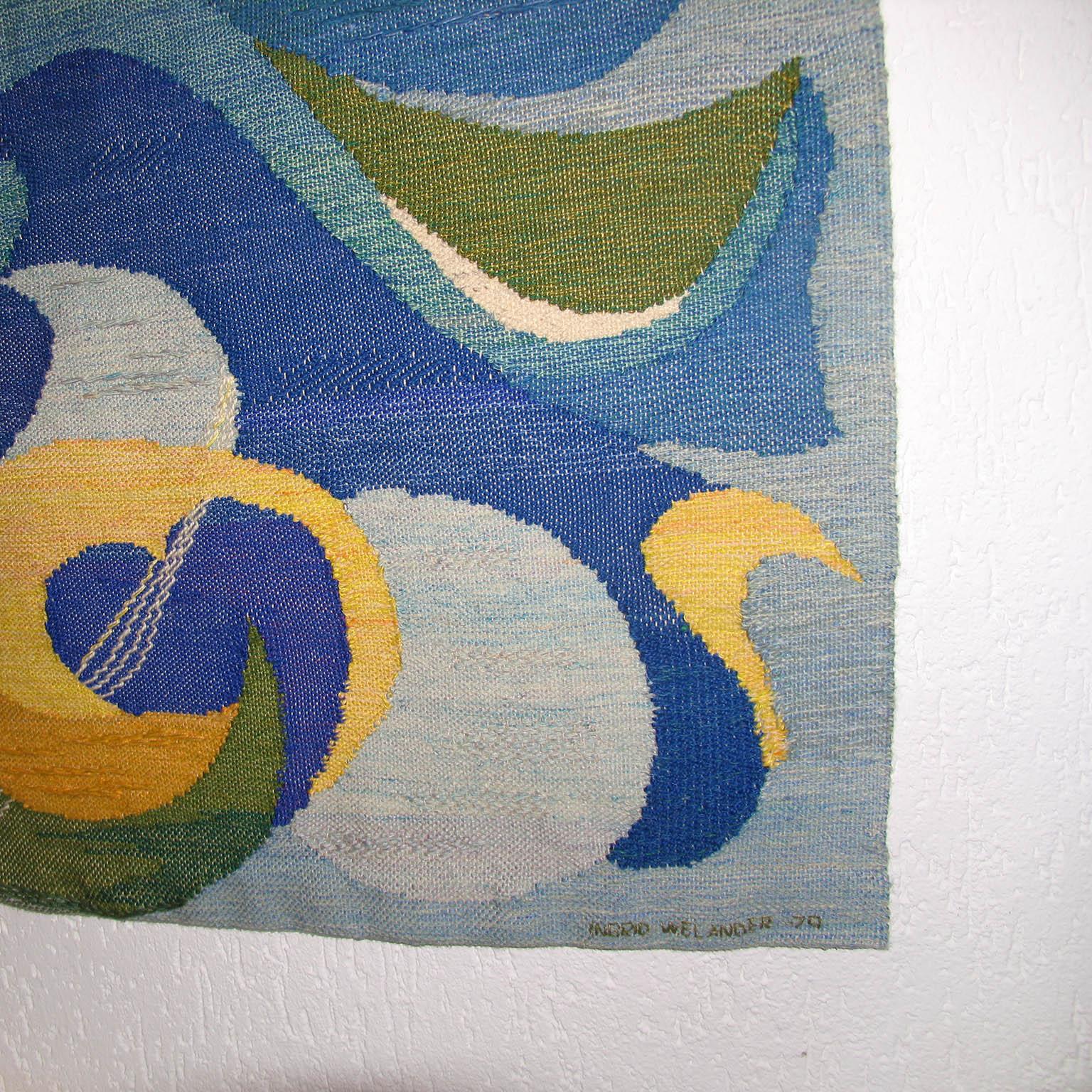 Swedish Mid-Century Modern Scandinavian Handwoven Wall Tapestry