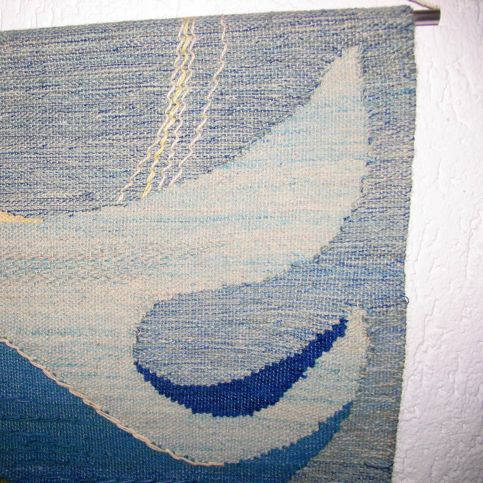 Mid-Century Modern Scandinavian Handwoven Wall Tapestry In Good Condition In Bochum, NRW