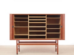 Mid-Century Modern Scandinavian High Cabinet in Teak Model President by Hans We