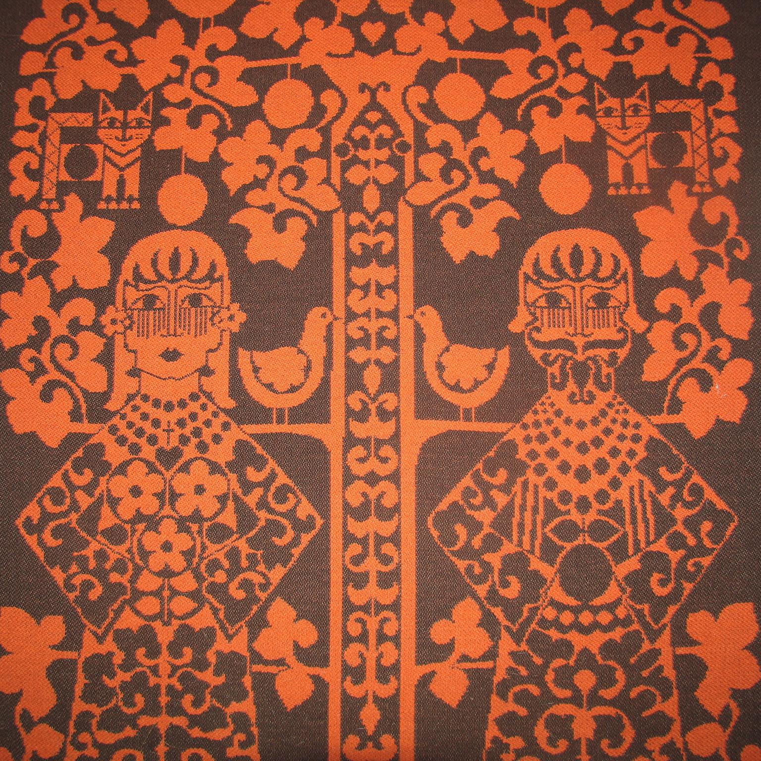 Mid-20th Century Mid-Century Modern Scandinavian Jacquard Wall Tapestry