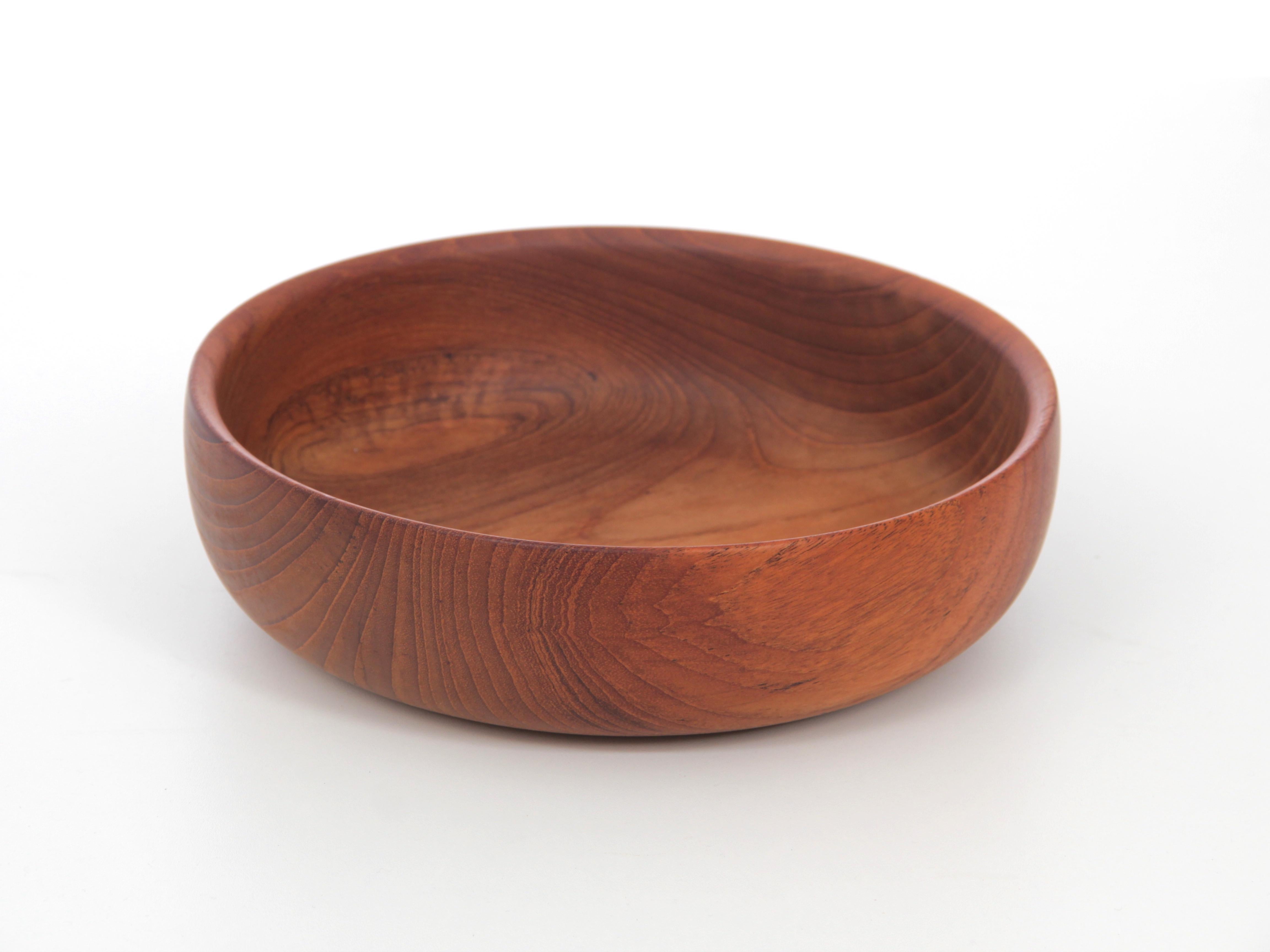 Mid-Century Modern Scandinavian large bowl in solid teak.
