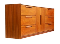 Mid-Century Modern Scandinavian Long Teak Credenza or Dresser by Westnofa