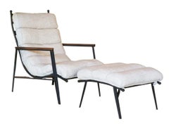 Mid Century Modern Scandinavian Lounge Chair and Ottoman