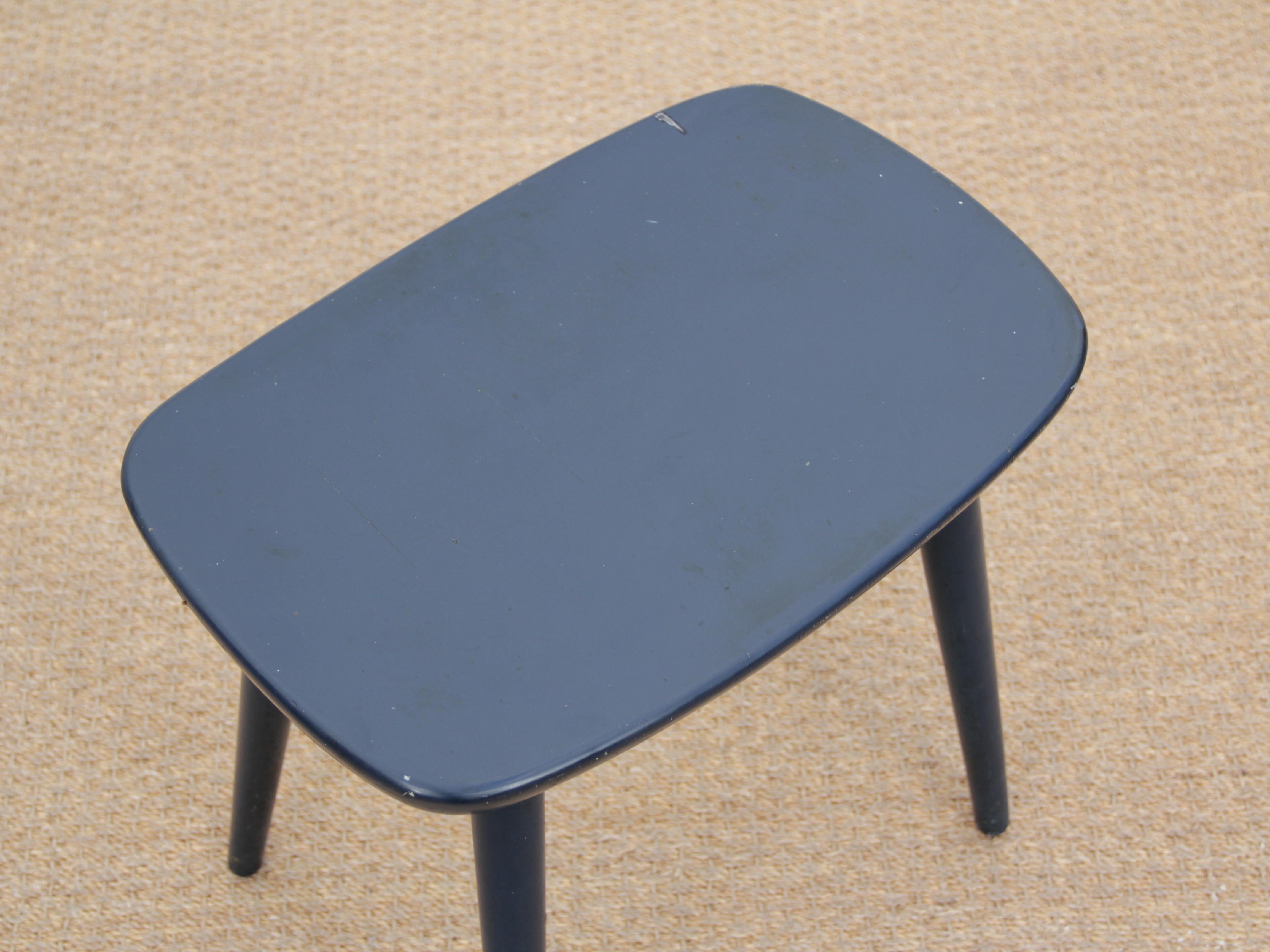 Beech Mid-Century Modern Scandinavian Lounge Stool Model 