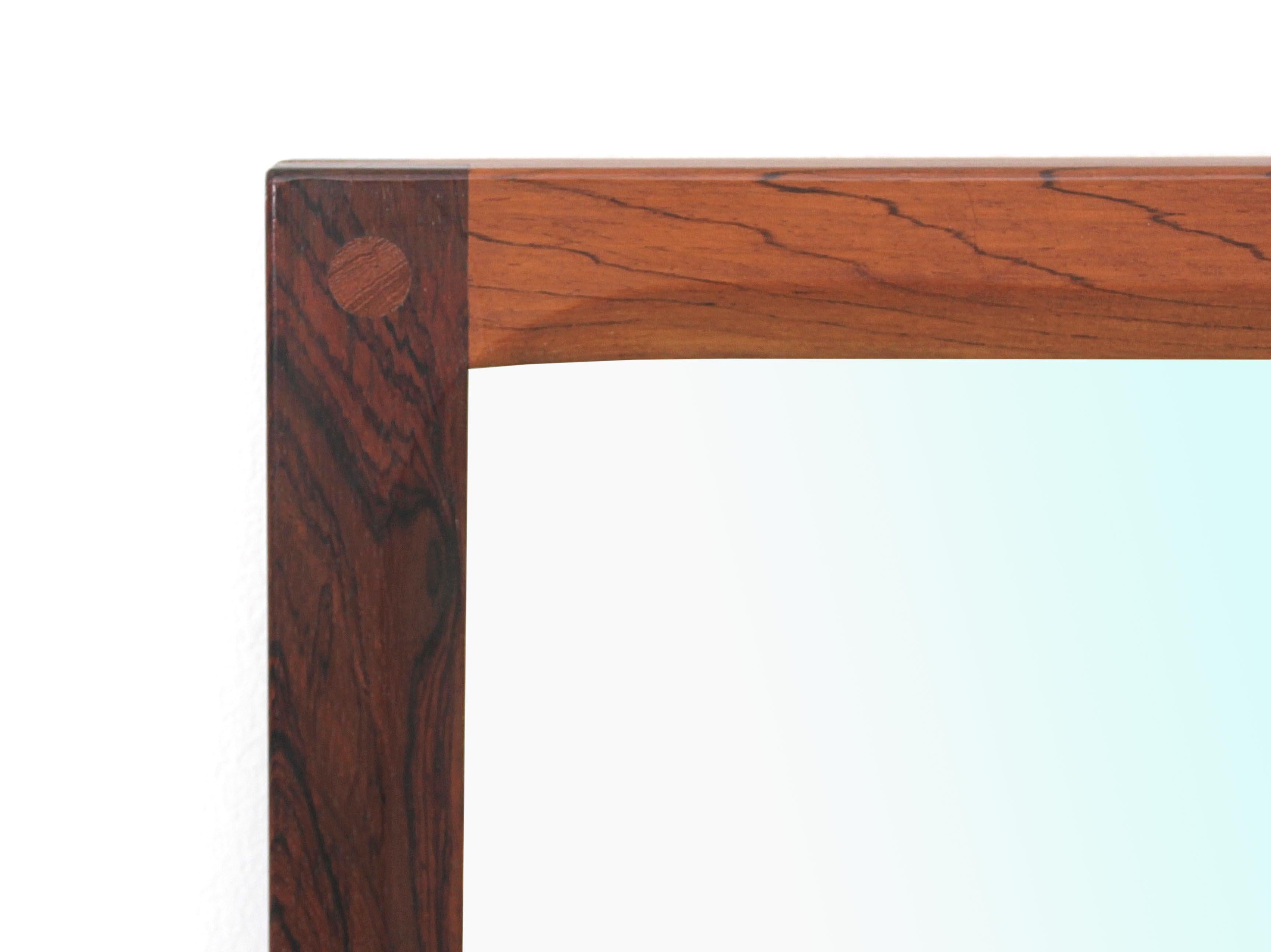 Scandinavian Modern Mid-Century Modern Scandinavian Mirror by Kai Kristiansen in Rosewood N°166