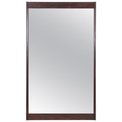 Miroir scandinave moderne du milieu du siècle dernier en bois de rose par Dyrlund