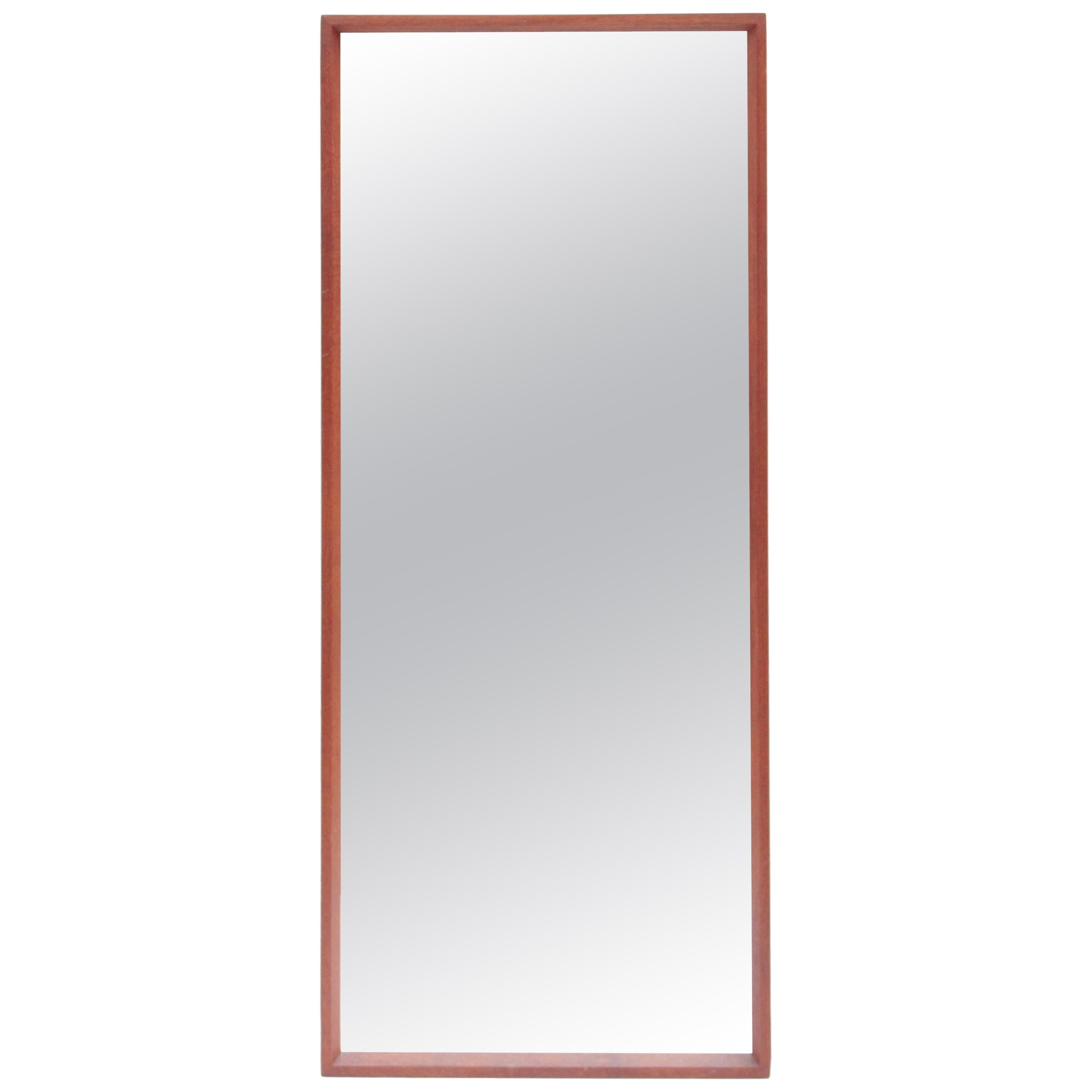 Mid-Century Modern Scandinavian Mirror in Teak For Sale
