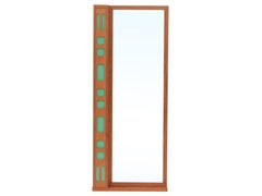 Mid-Century Modern Scandinavian Mirror in Teak, with Light