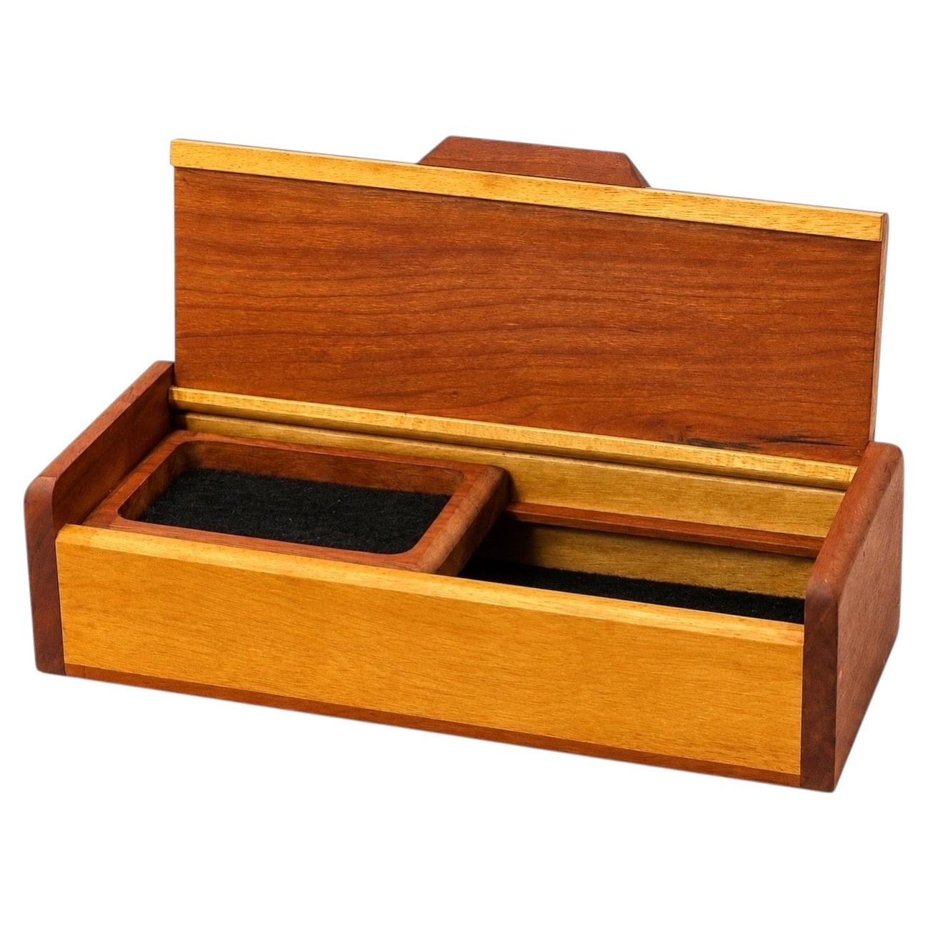 Mid-Century Modern Scandinavian Mixed Woods Valet / Desk Box