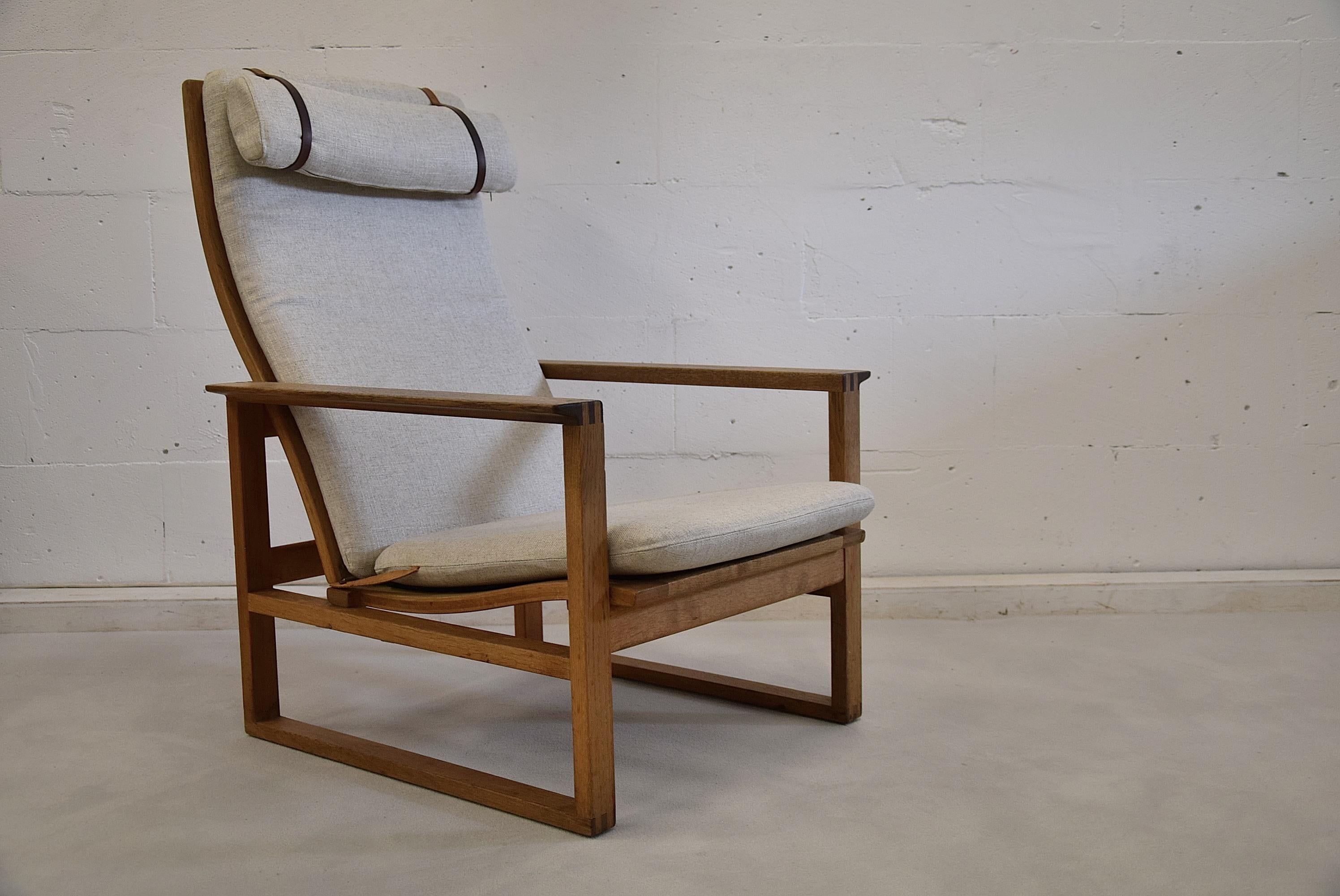 Oak Mid century modern scandinavian oak lounge chair by Børge Mogensen