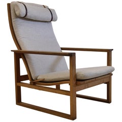 Mid century modern scandinavian oak lounge chair by Børge Mogensen