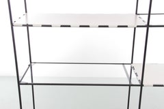 Mid century modern scandinavian Original Shelf walnut and lacquered steel