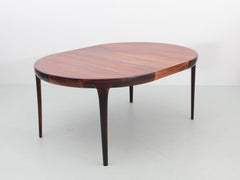 Mid-Century Modern Scandinavian Oval Dining Table in Rosewood by Kofod Larsen