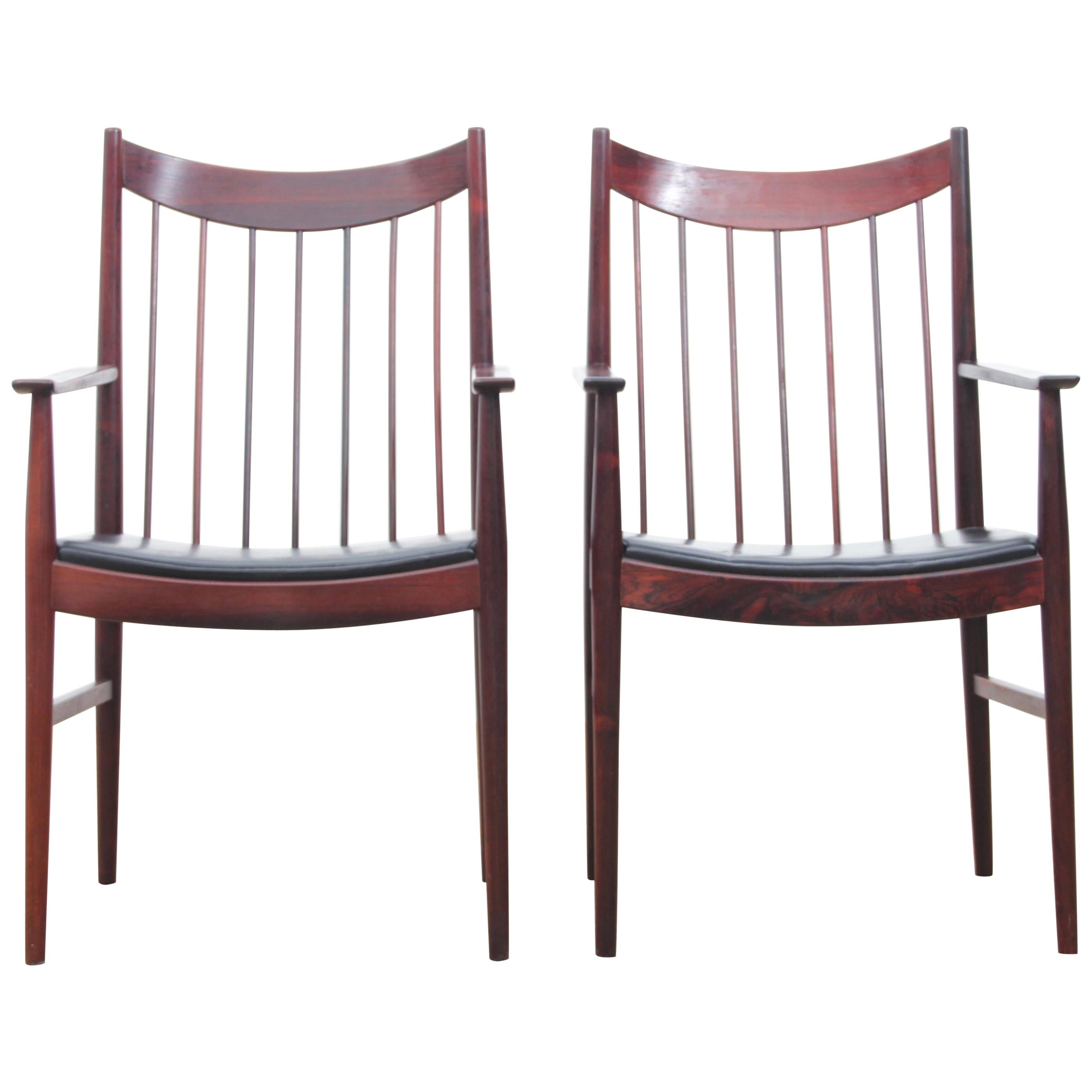 Mid-Century Modern Scandinavian Pair of Armchairs by Arne Vodder For Sale