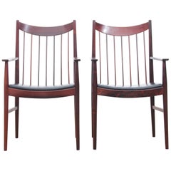 Mid-Century Modern Scandinavian Pair of Armchairs by Arne Vodder