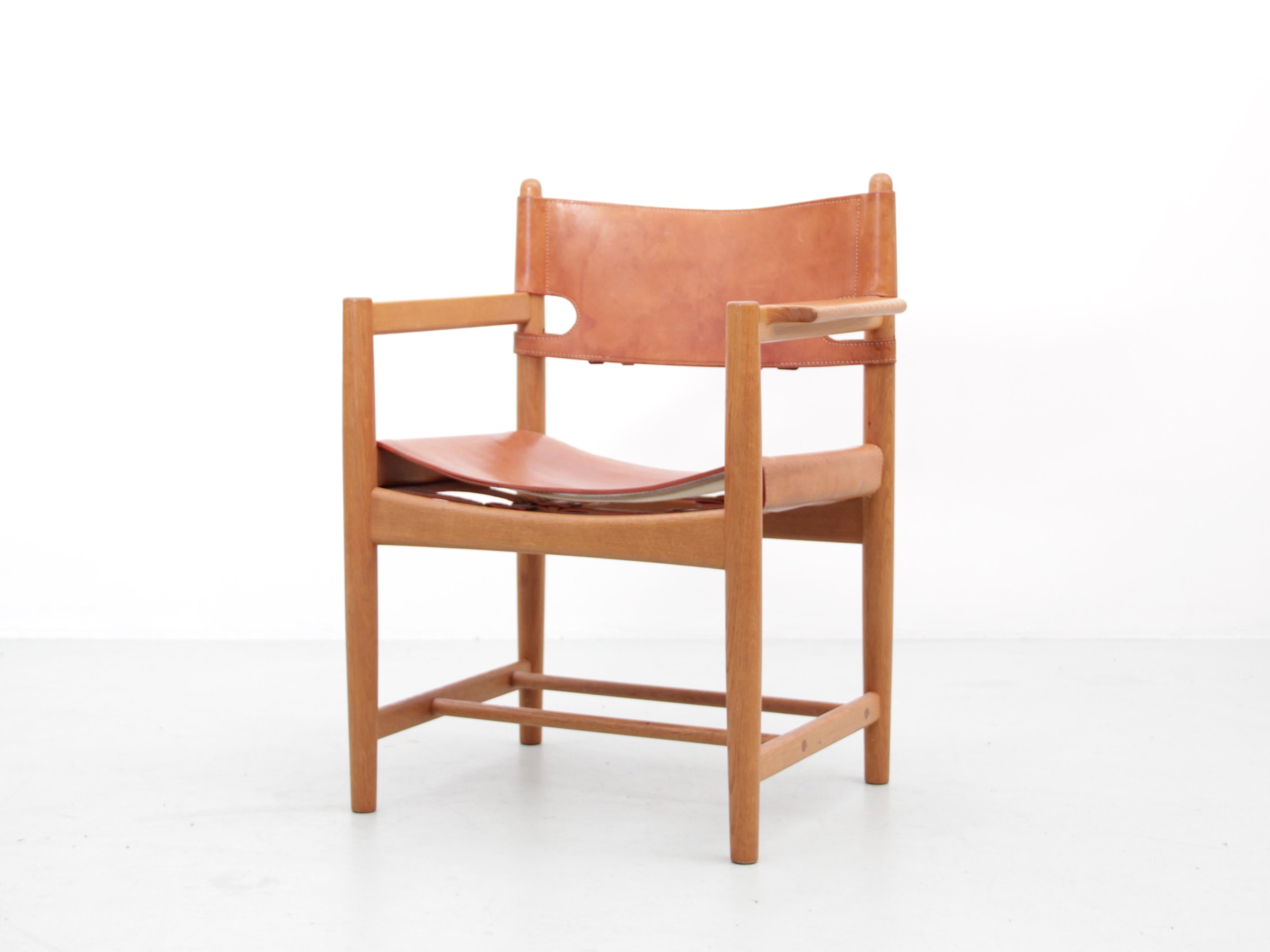 Paire de fauteuils scandinaves modernes du milieu du siècle dernier par Borge Mogensen, modèle 3238 en vente 3