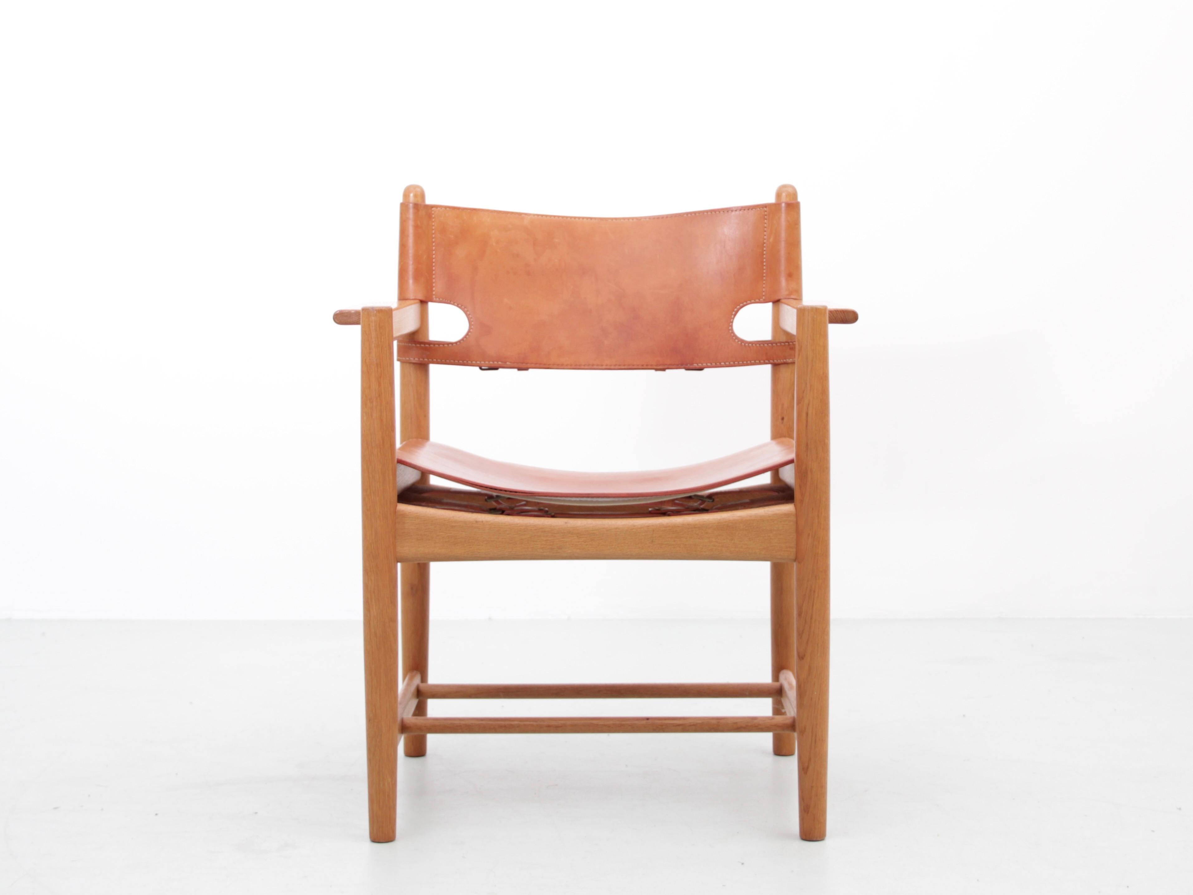 Paire de fauteuils scandinaves modernes du milieu du siècle dernier par Borge Mogensen, modèle 3238 en vente 4