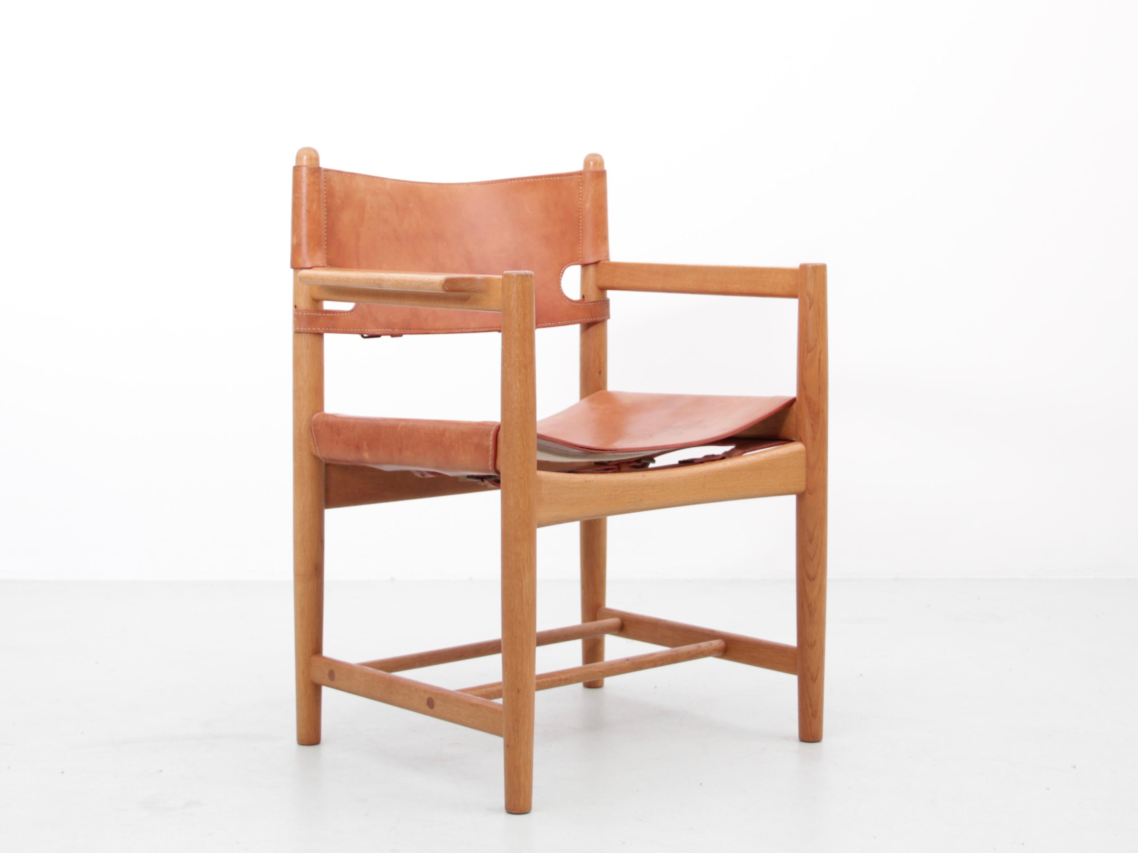 Paire de fauteuils scandinaves modernes du milieu du siècle dernier par Borge Mogensen, modèle 3238 en vente 5